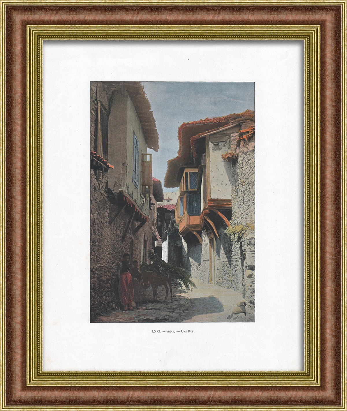 Улица в Айдыне, Турция. Старинная фототипия Улица в Айдыне, Турция. Старинная фототипия