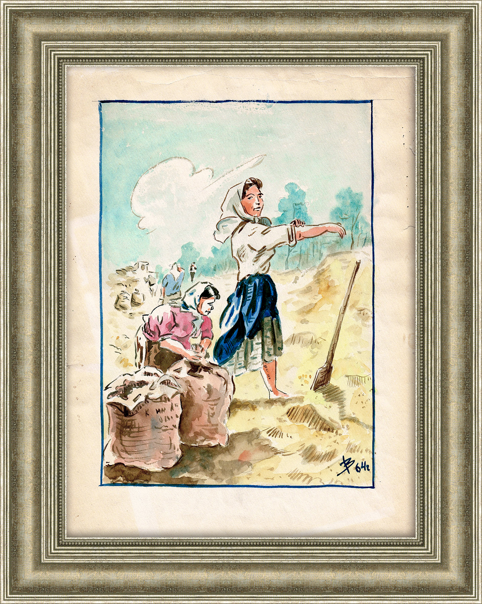 Сбор урожая. Оригинальная авторская графика Сбор урожая. Оригинальная авторская графика