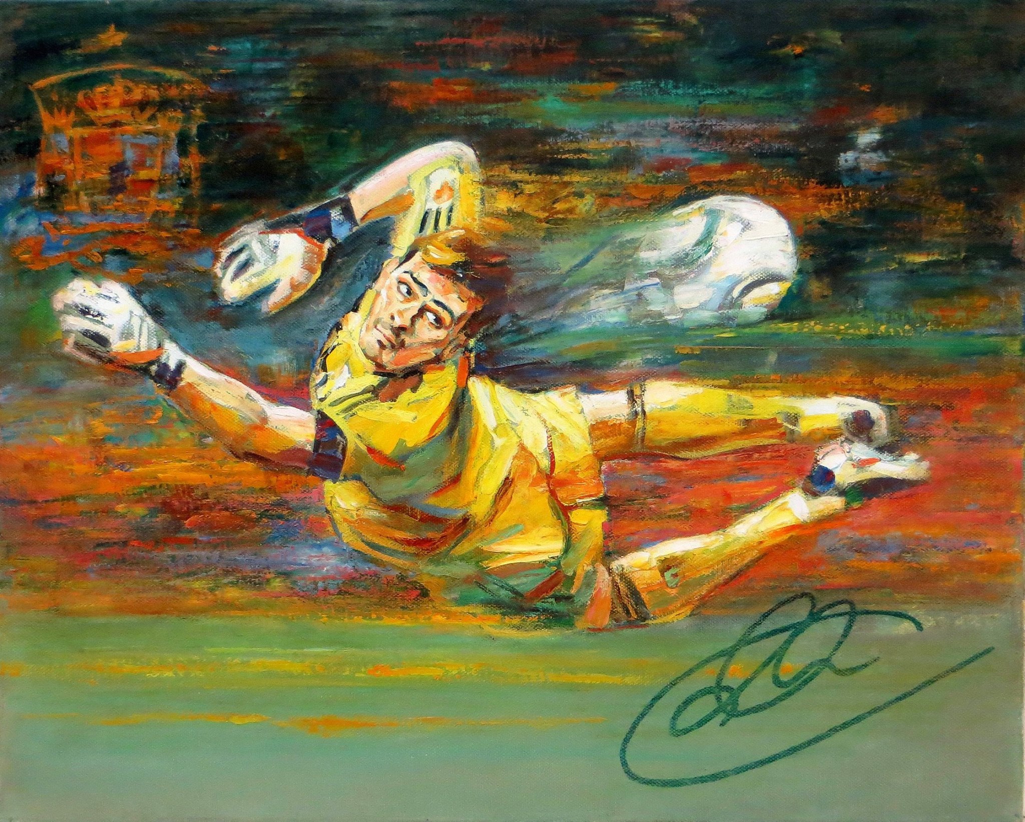 Чемпион мира, вратарь Икер Касильяс. Картина Чемпион мира, вратарь Икер Касильяс. Картина