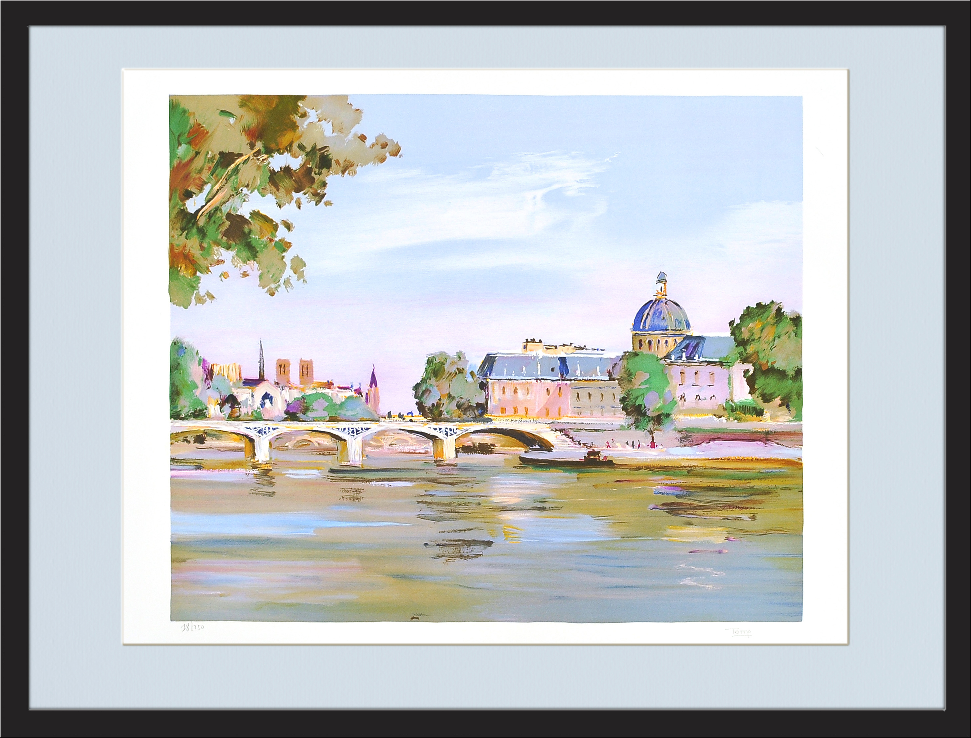 Сорбонна, вид на парижский университет. Авторская литография Андре Торре Сорбонна, вид на парижский университет. Авторская литография Андре Торре