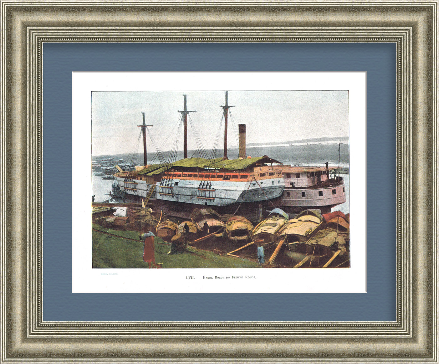 Вьетнам, баржи на берегу Красной реки Вьетнам, баржи на берегу Красной реки