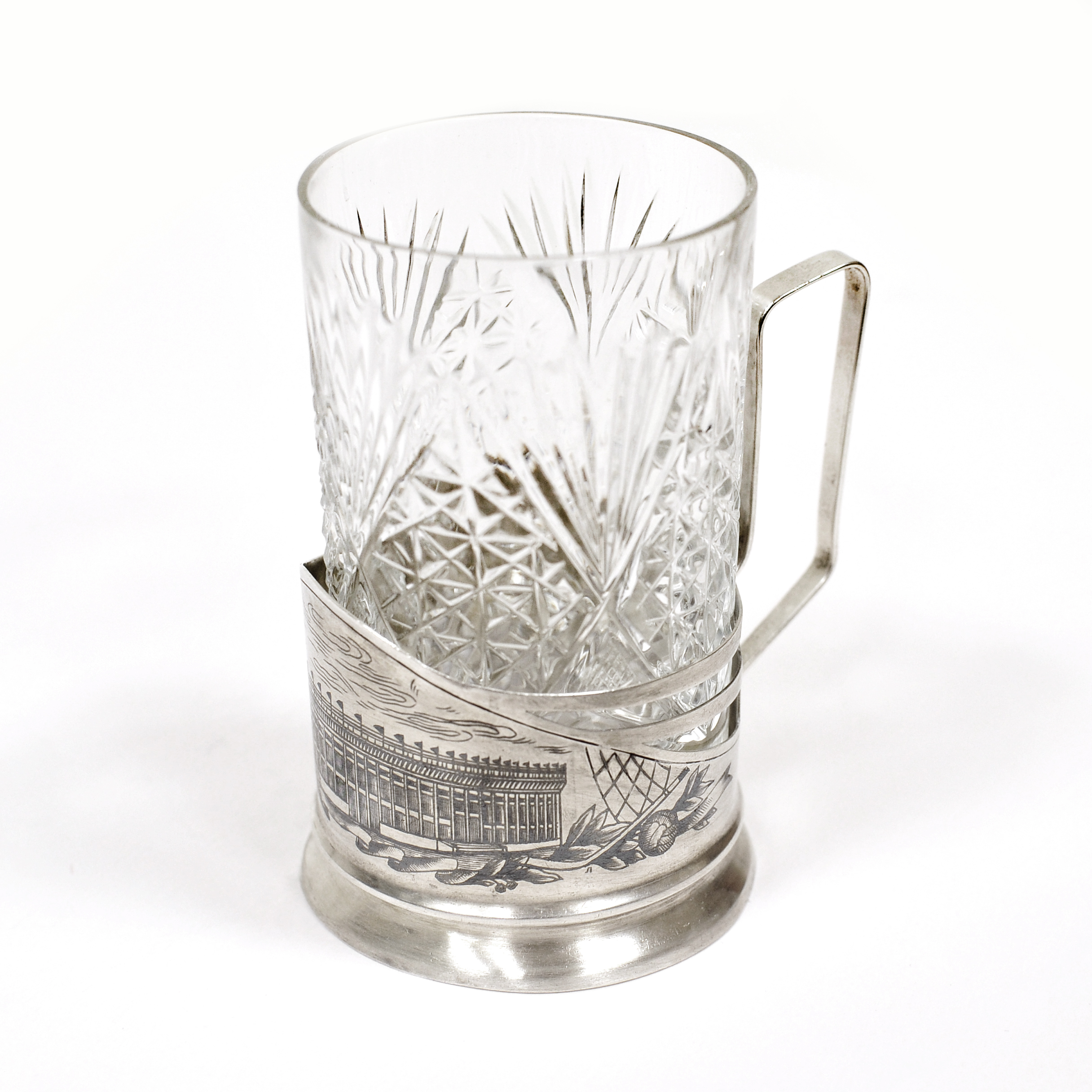 Подстаканник стадион "Лужники". Серебро 875 пробы Подстаканник стадион "Лужники". Серебро 875 пробы