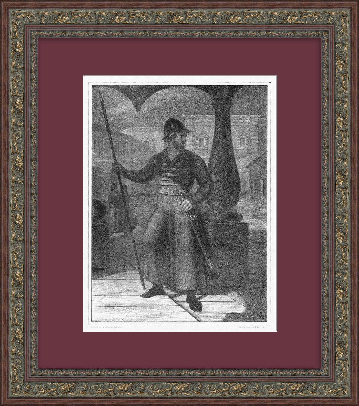 Посольский приказ в Москве в 1613 году. Старинная гравюра Посольский приказ в Москве в 1613 году. Старинная гравюра