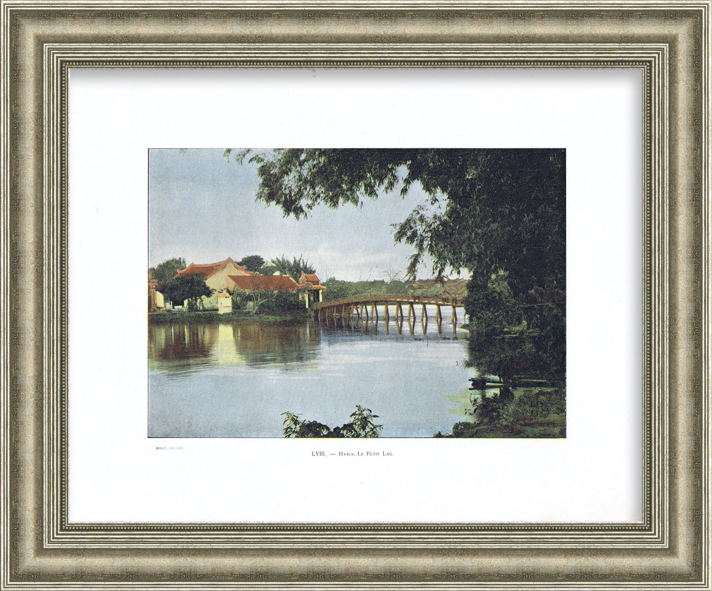 Озеро Хоанкьем, Ханой. Вьетнам, старинная фототипия Озеро Хоанкьем, Ханой. Вьетнам, старинная фототипия