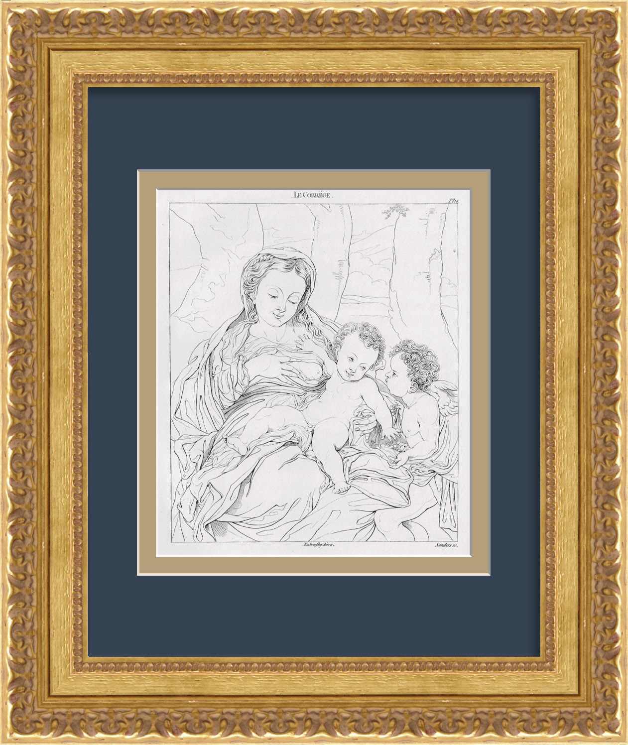 Богоматерь Млекопитательница. Старинная гравюра Богоматерь Млекопитательница. Старинная гравюра