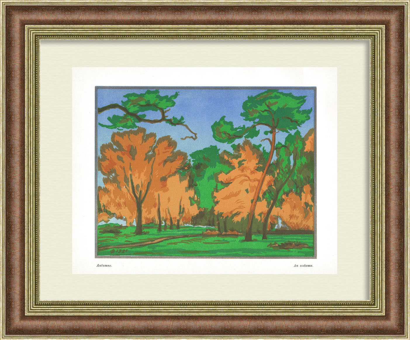 Осень, линогравюра Фалилеева Осень, линогравюра Фалилеева