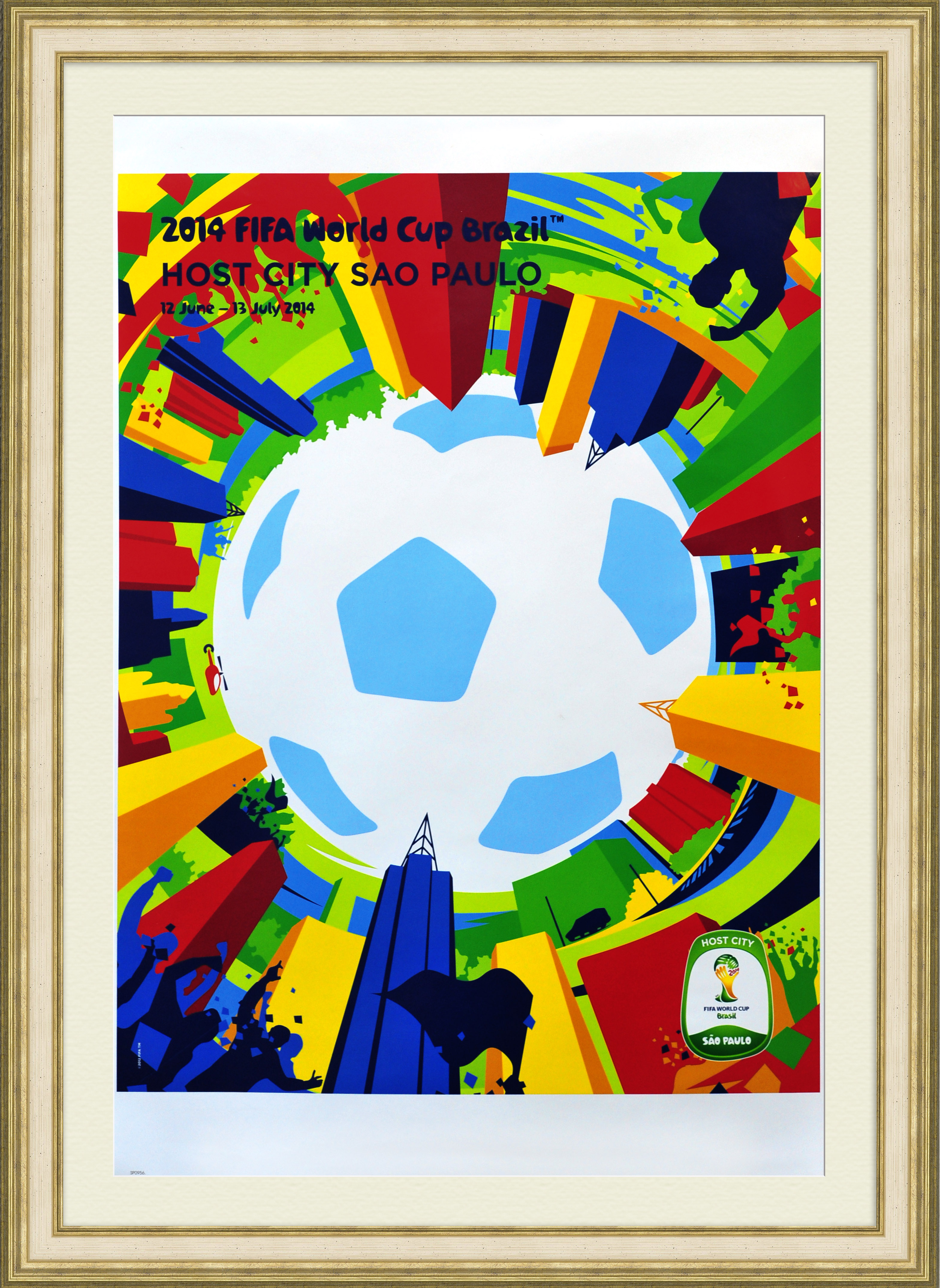 Чемпионат мира по футболу в Бразилии, Сан-Паулу. Малотиражный плакат Чемпионат мира по футболу в Бразилии, Сан-Паулу. Малотиражный плакат