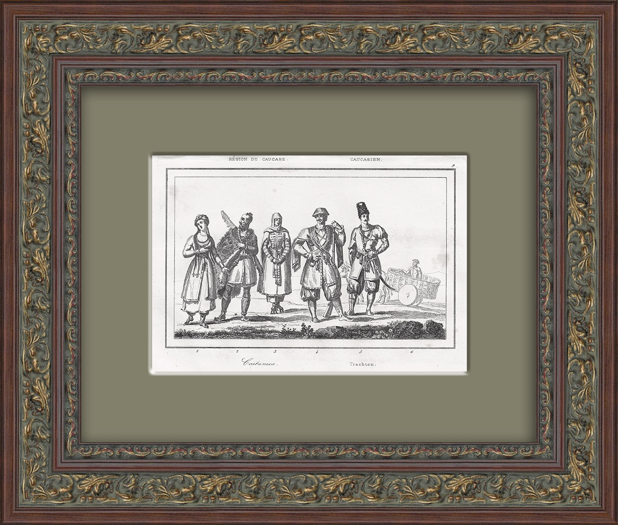 Костюмы народов Кавказа. Гравюра 1838 года Костюмы народов Кавказа. Гравюра 1838 года