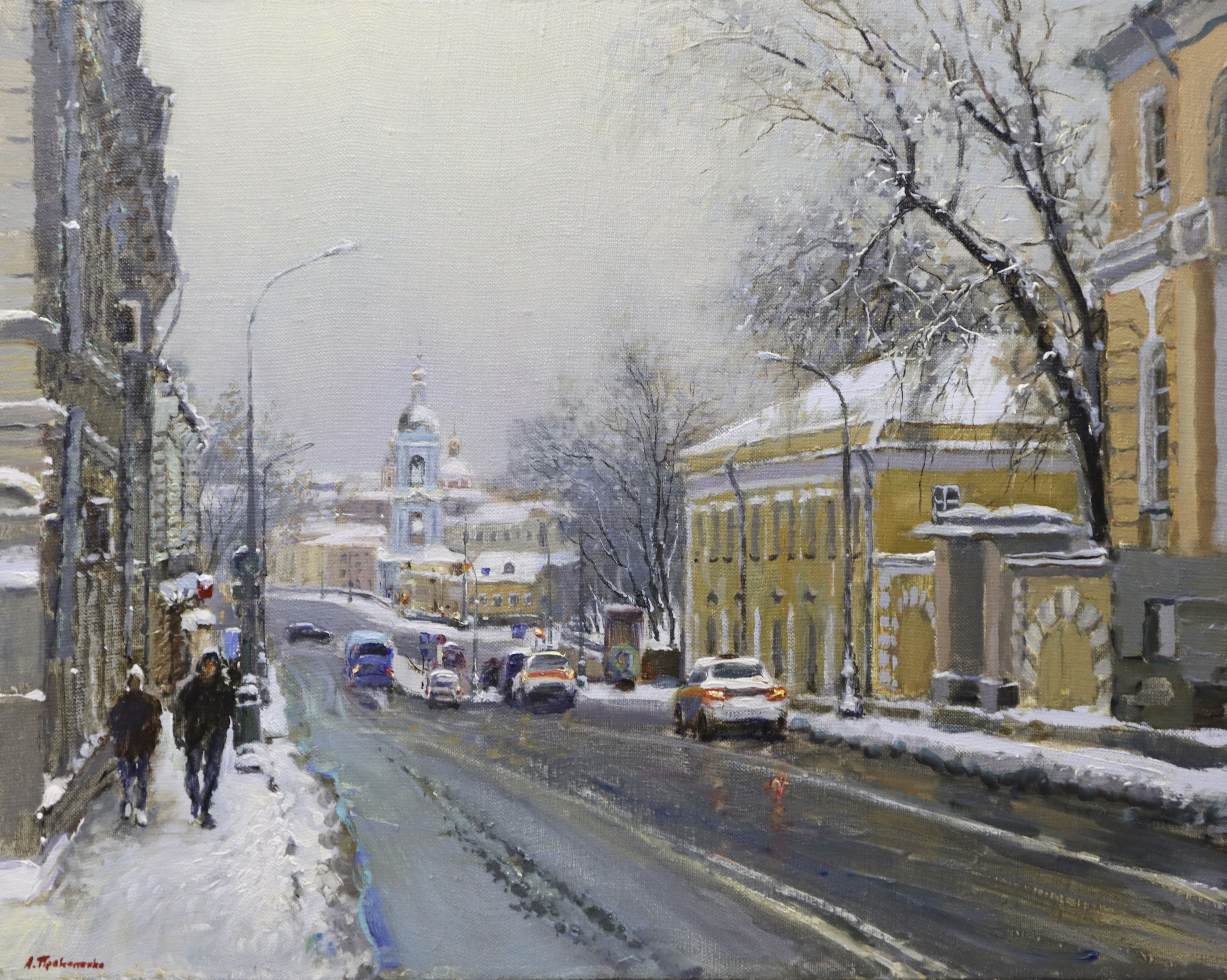 Январский день. Яузская улица. Современная живопись Январский день. Яузская улица. Современная живопись