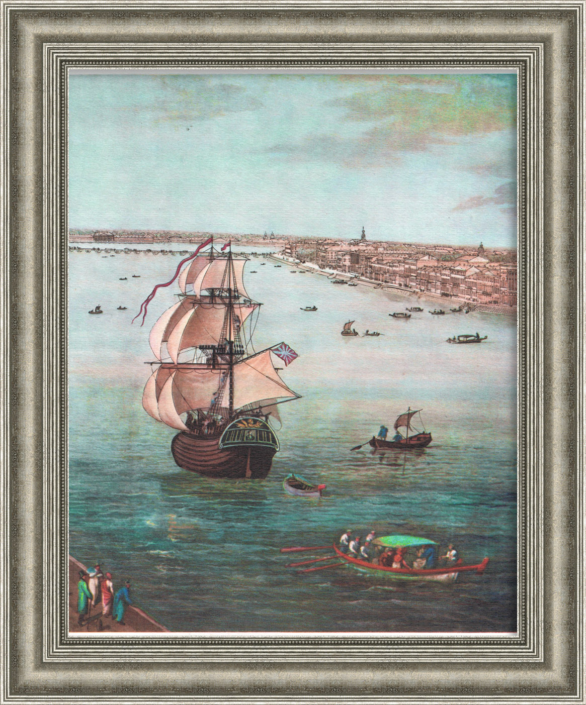 Парусники на Неве. Репродукция Тозелли, лист 10 Парусники на Неве. Репродукция Тозелли, лист 10