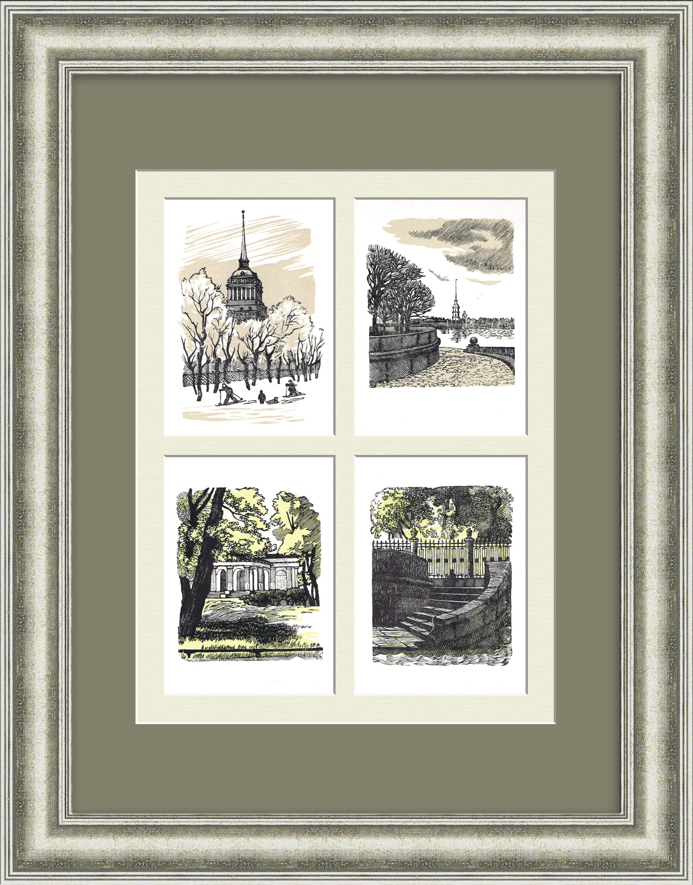 Времена года в Санкт-Петербурге. Антикварное панно Времена года в Санкт-Петербурге. Антикварное панно