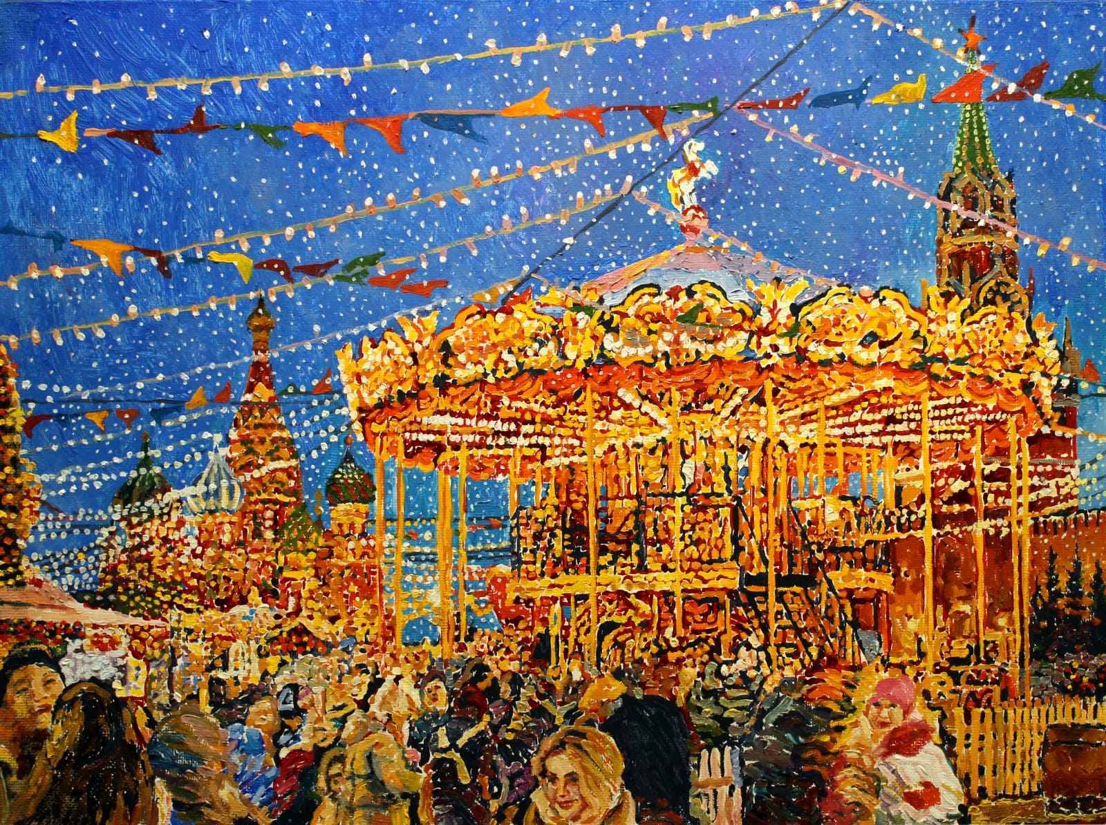 Ярмарка на Красной площади. Авторская, современная живопись Ярмарка на Красной площади. Авторская, современная живопись