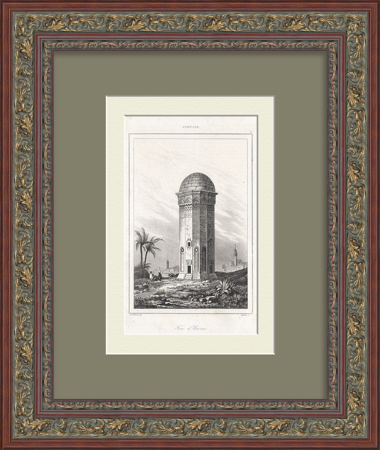 Мавзолей туркменских эмиров в Аргаванде близ Еревана. Старинная гравюра Мавзолей туркменских эмиров в Аргаванде близ Еревана. Старинная гравюра