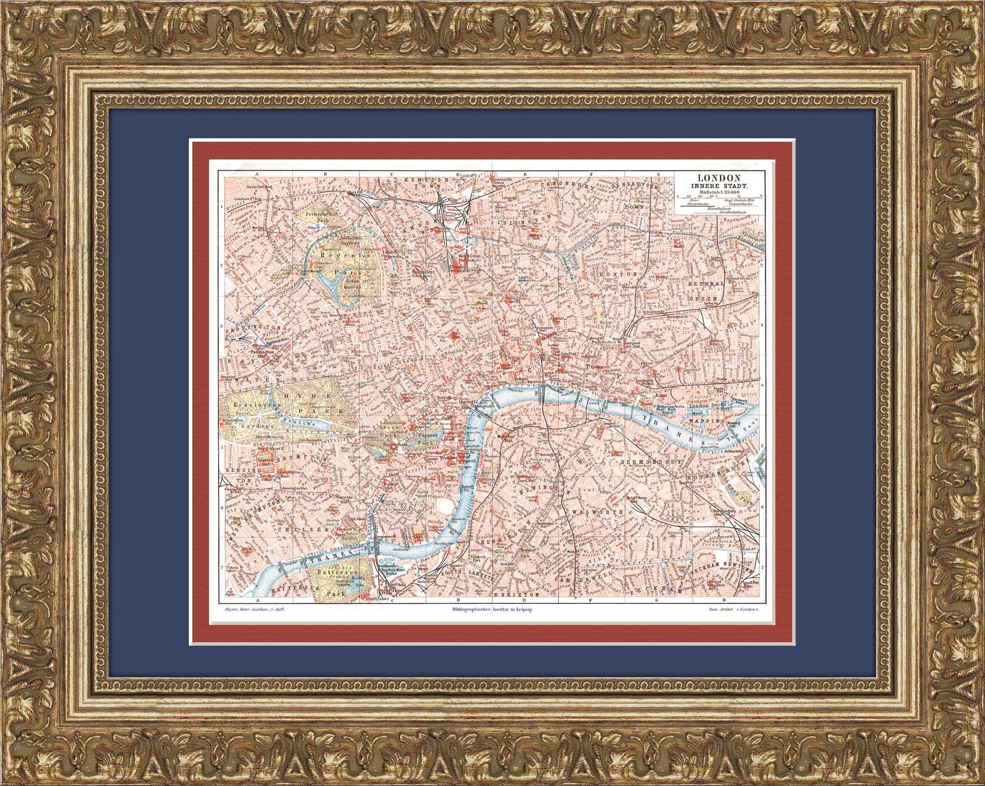 План центральной части Лондона, кон. 19 в. План центральной части Лондона, кон. 19 в.