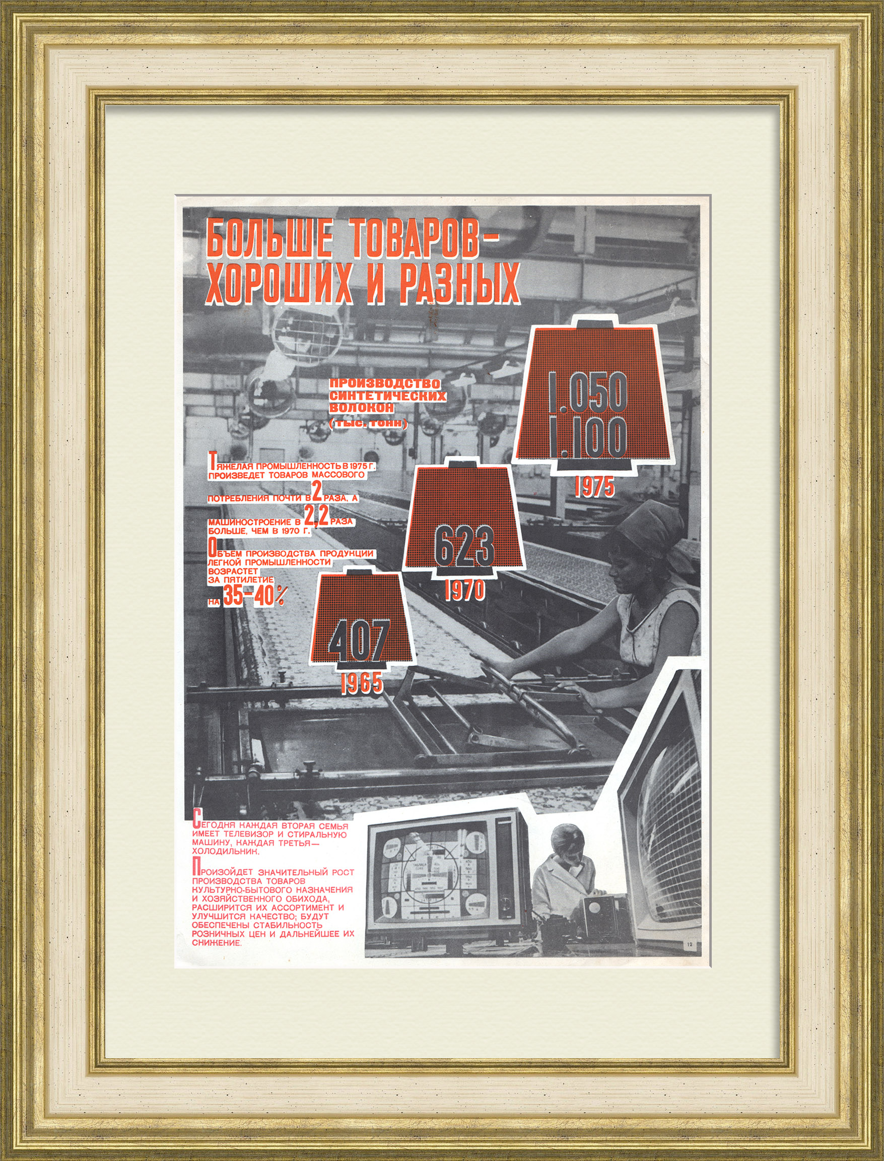 Больше товаров - хороших и разных! Советский, агитационный плакат Больше товаров - хороших и разных! Советский, агитационный плакат