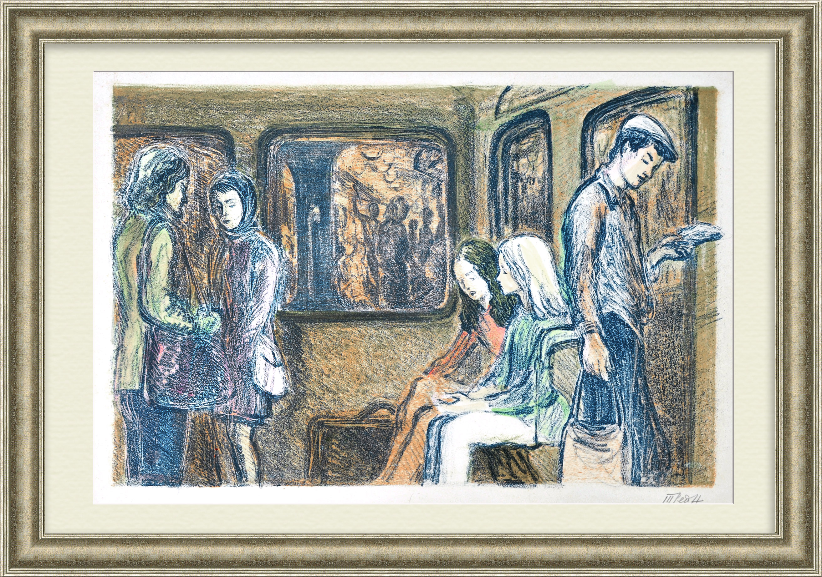 Московское метро. Винтажная автолитография Московское метро. Винтажная автолитография