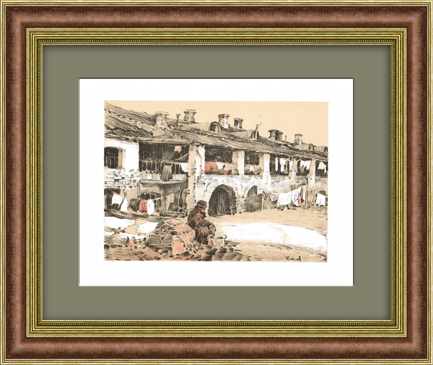 Бахрушинская крепость. Литография В.И. Соколова Бахрушинская крепость. Литография В.И. Соколова