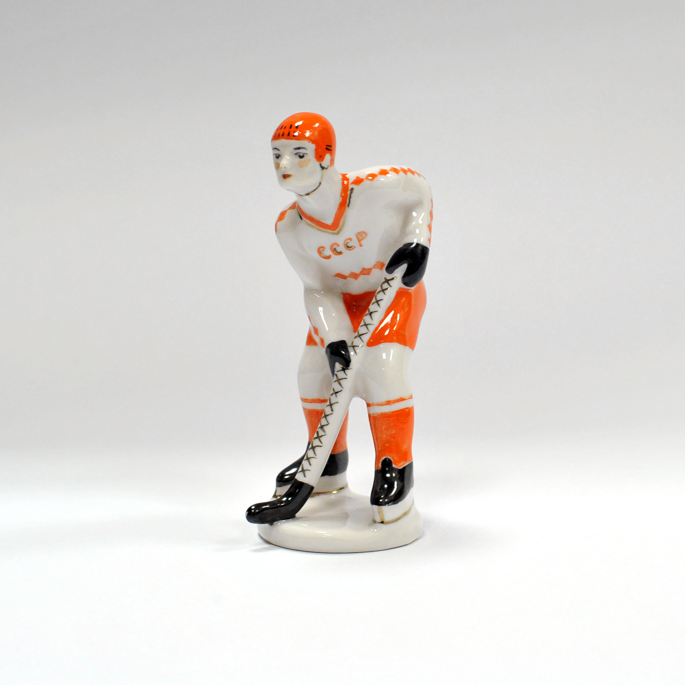 Сборная СССР по хоккею: Александр Мальцев. Советский фарфор, Вербилки Сборная СССР по хоккею: Александр Мальцев. Советский фарфор, Вербилки