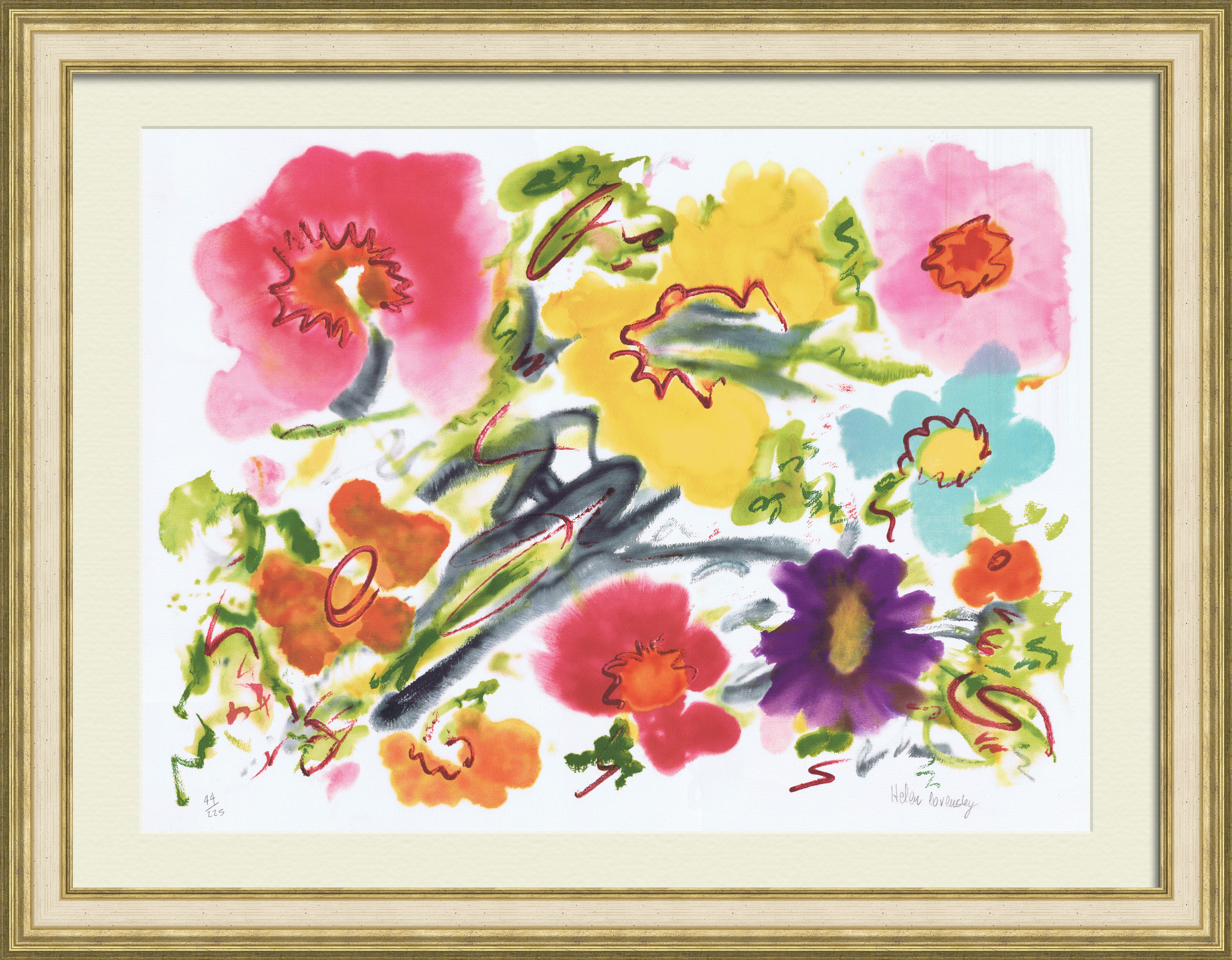 Летние цветы. Литография с авторской подписью, лимитированная Летние цветы. Литография с авторской подписью, лимитированная