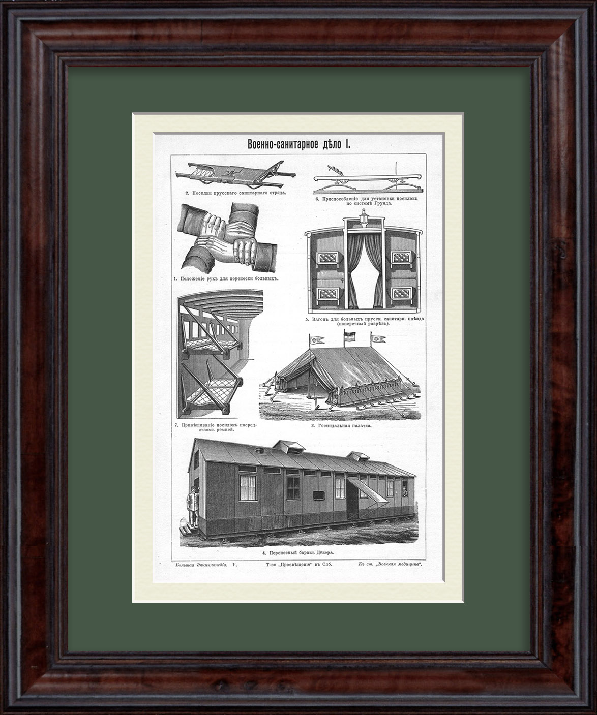 Военно-санитарное дело в Российской империи. Старинная гравюра Военно-санитарное дело в Российской империи. Старинная гравюра