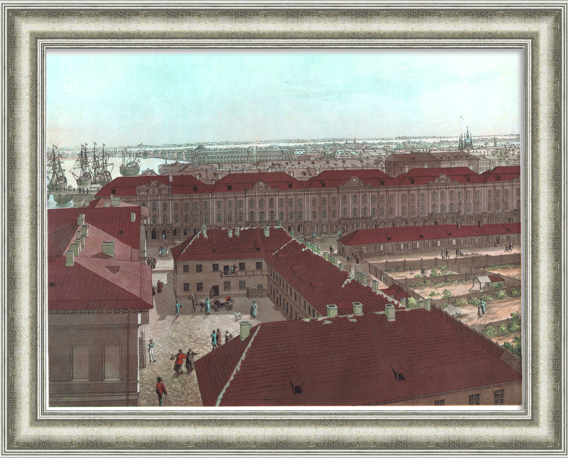 Васильевский остров, постройки внутренних дворов. Репродукция Тозелли, лист 5 Васильевский остров, постройки внутренних дворов. Репродукция Тозелли, лист 5