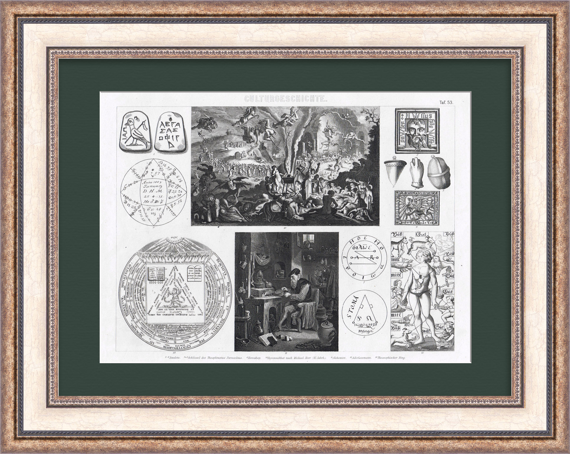 Алхимия. Старинная, редкая гравюра Алхимия. Старинная, редкая гравюра