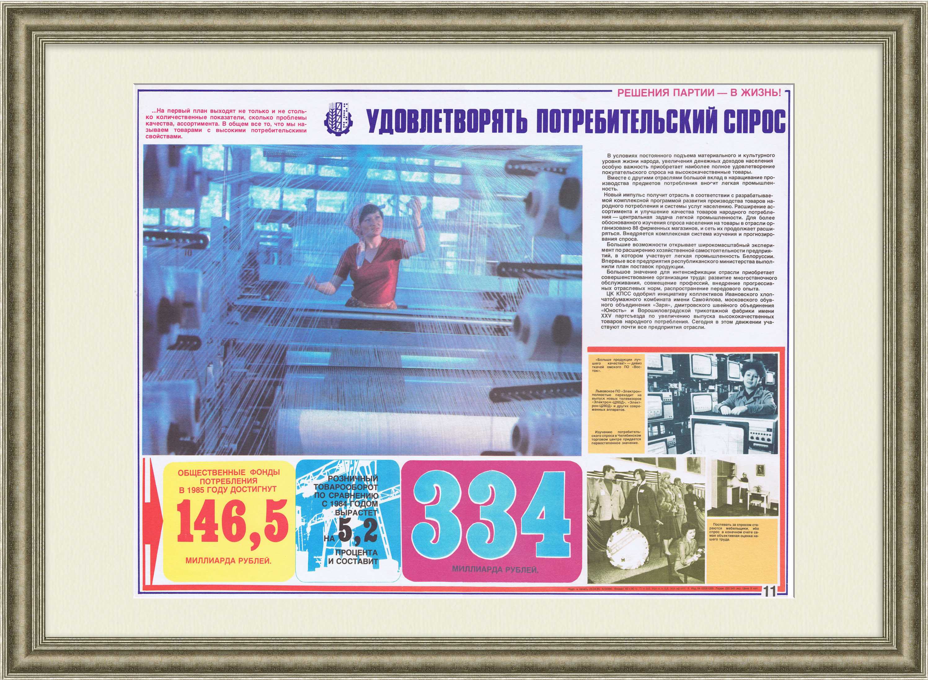 Удовлетворять потребительский спрос! Советский плакат эпохи перестройки Удовлетворять потребительский спрос! Советский плакат эпохи перестройки