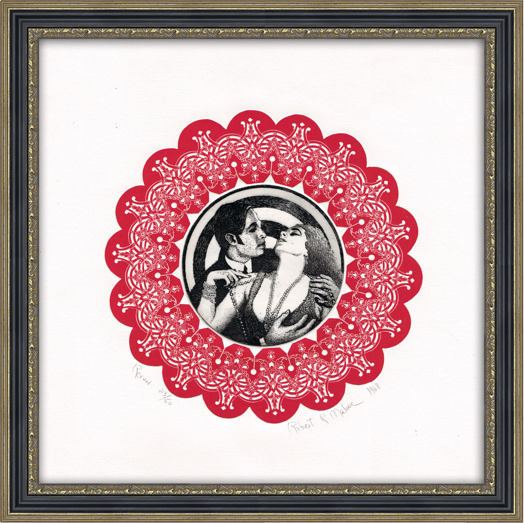 Ретро-фильм. Коллекционный офорт Малоуна, 1968 года Ретро-фильм. Коллекционный офорт Малоуна, 1968 года