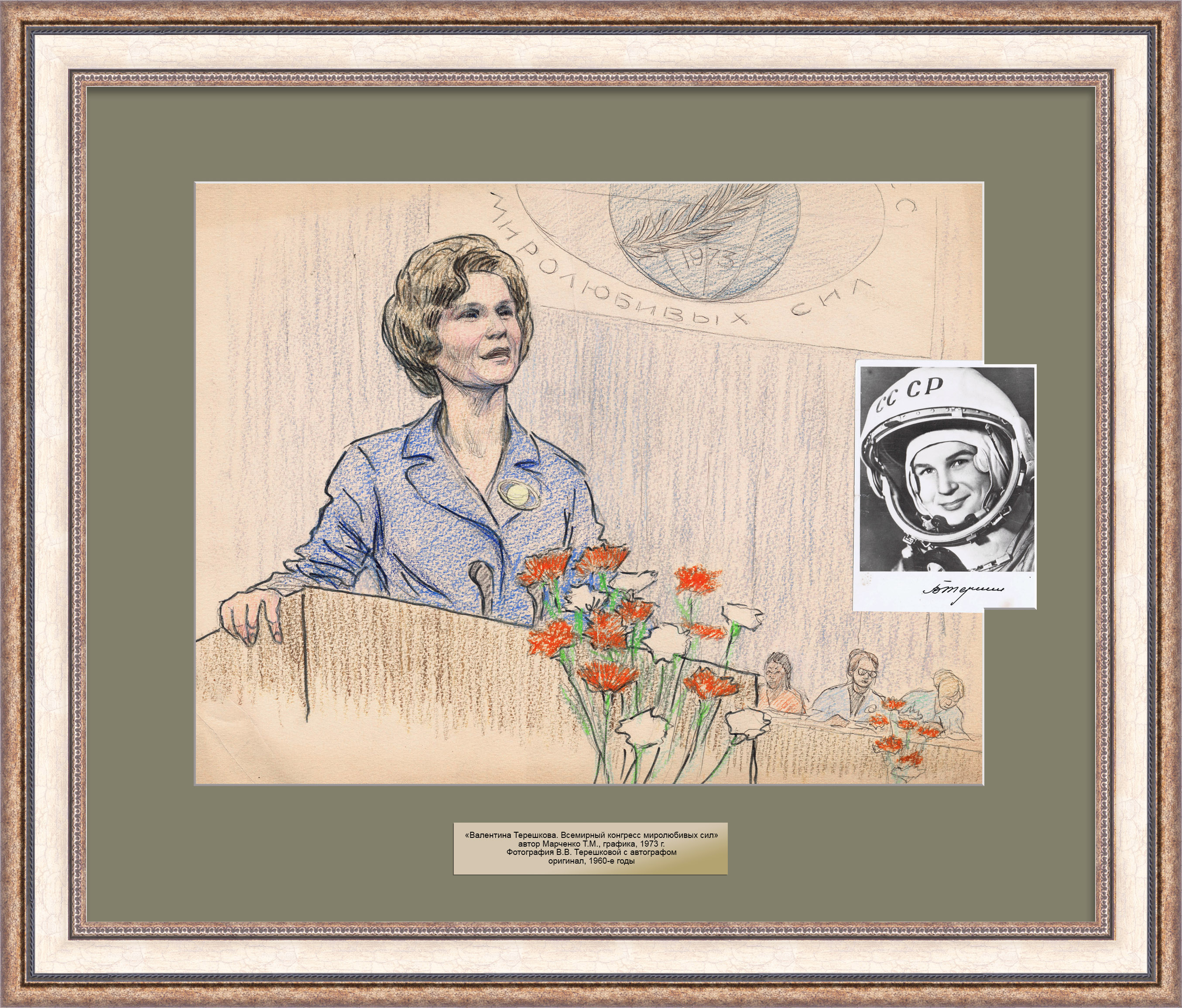 Всемирный конгресс миролюбивых сил СССР, Валентина Терешкова. Автограф Всемирный конгресс миролюбивых сил СССР, Валентина Терешкова. Автограф