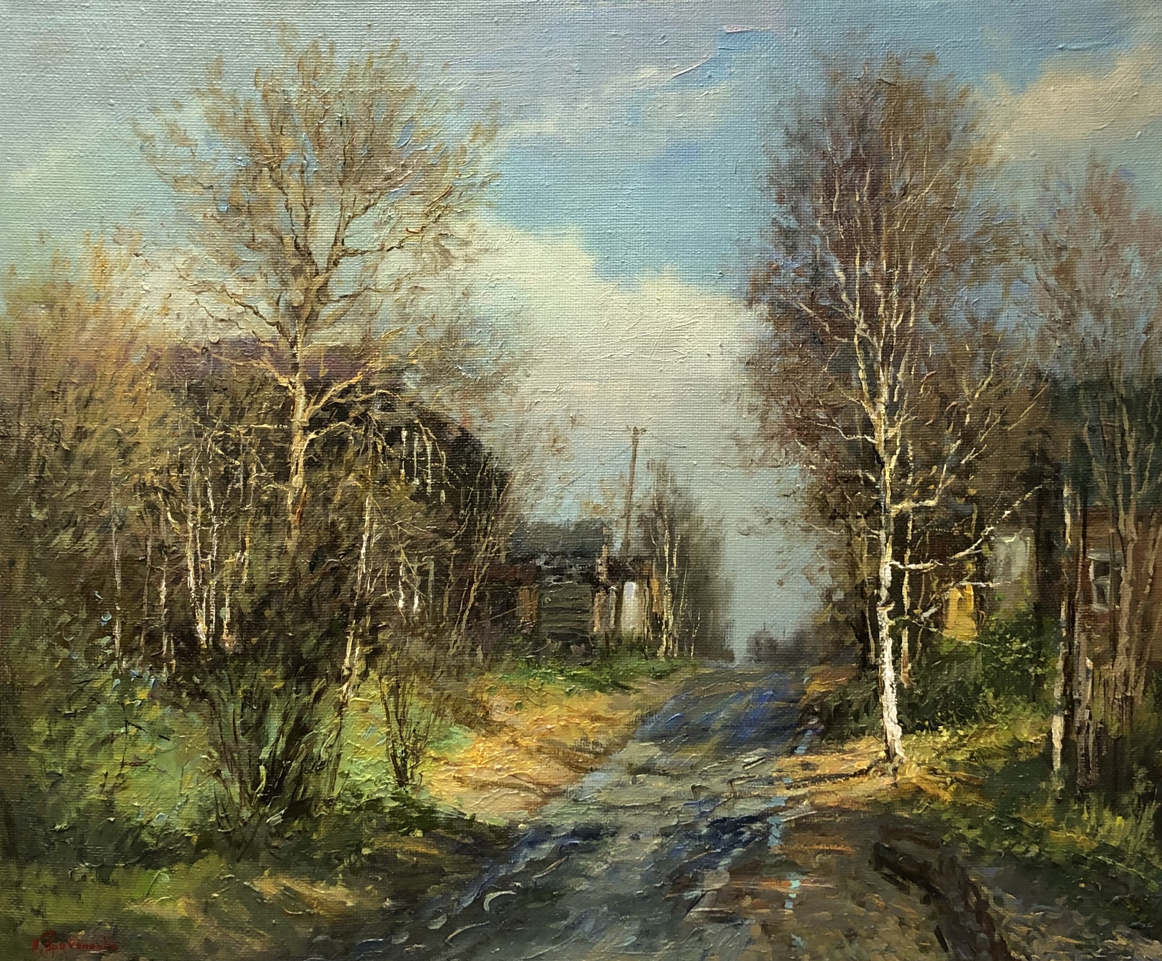 Улочка, город Мышкин. Холст, масло