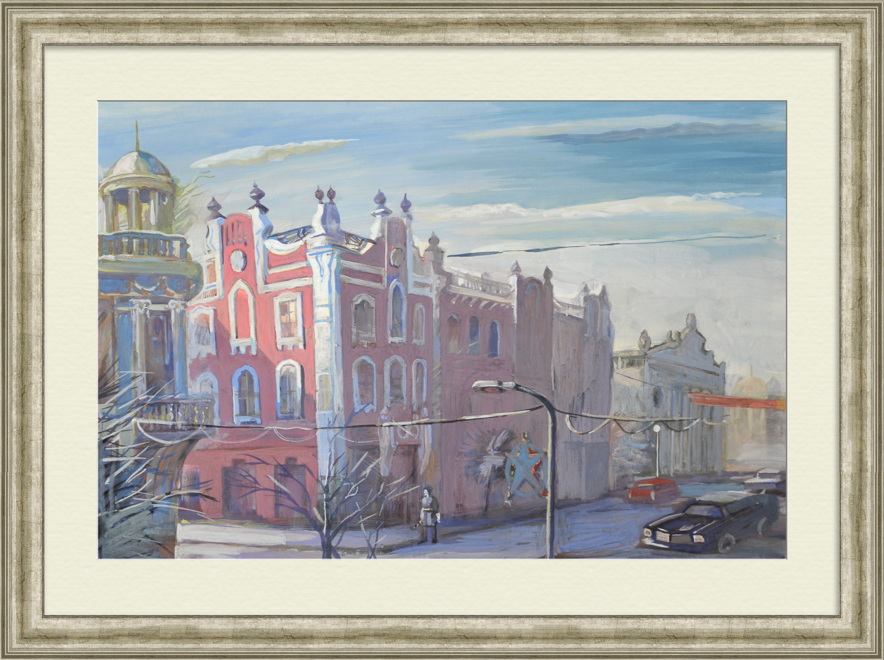 Перекресток. Проспект Мира, Красноярск. Авторский рисунок Перекресток. Проспект Мира, Красноярск. Авторский рисунок