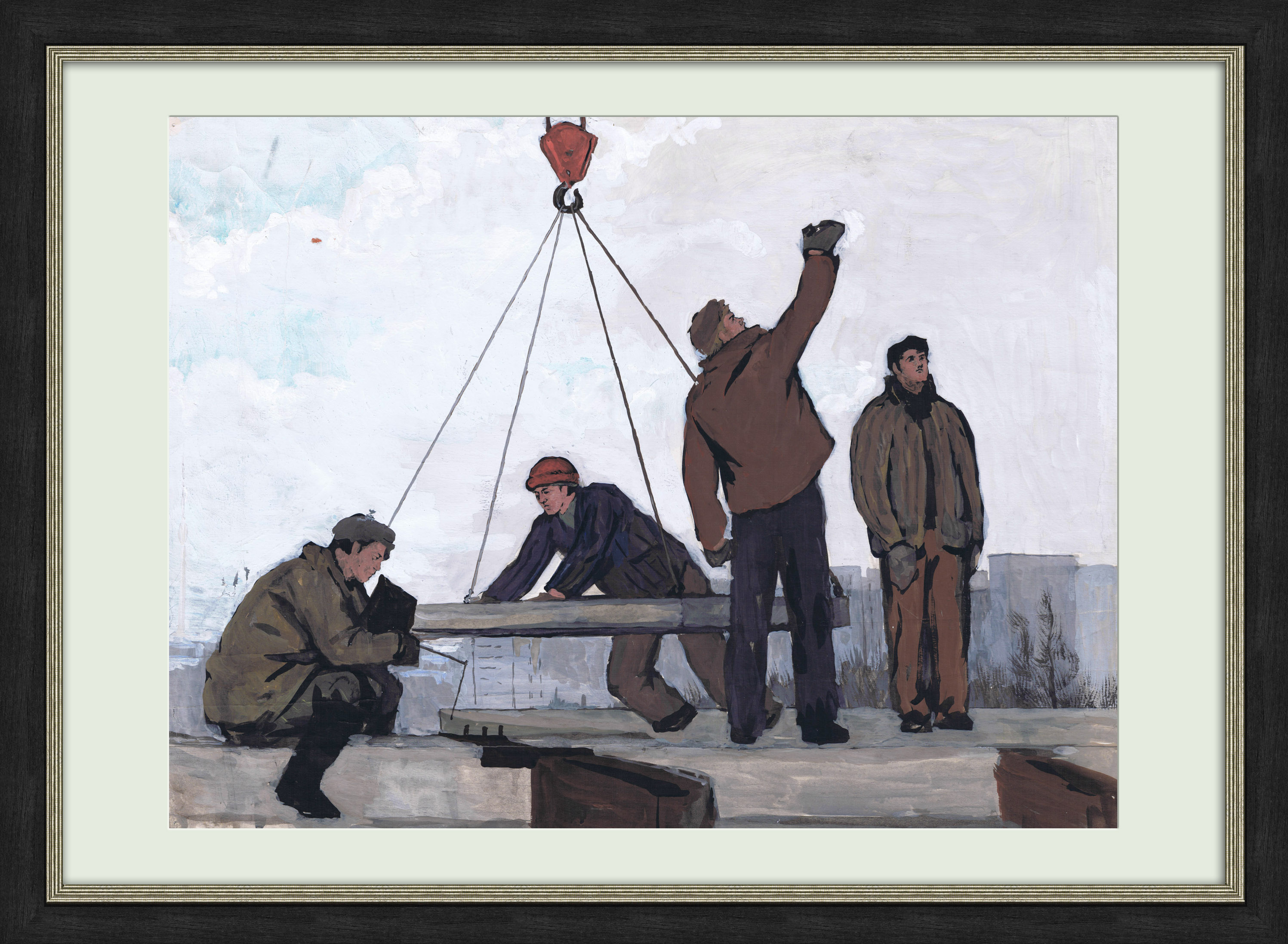 На стройке. Авторская живопись Соколова А.И. На стройке. Авторская живопись Соколова А.И.