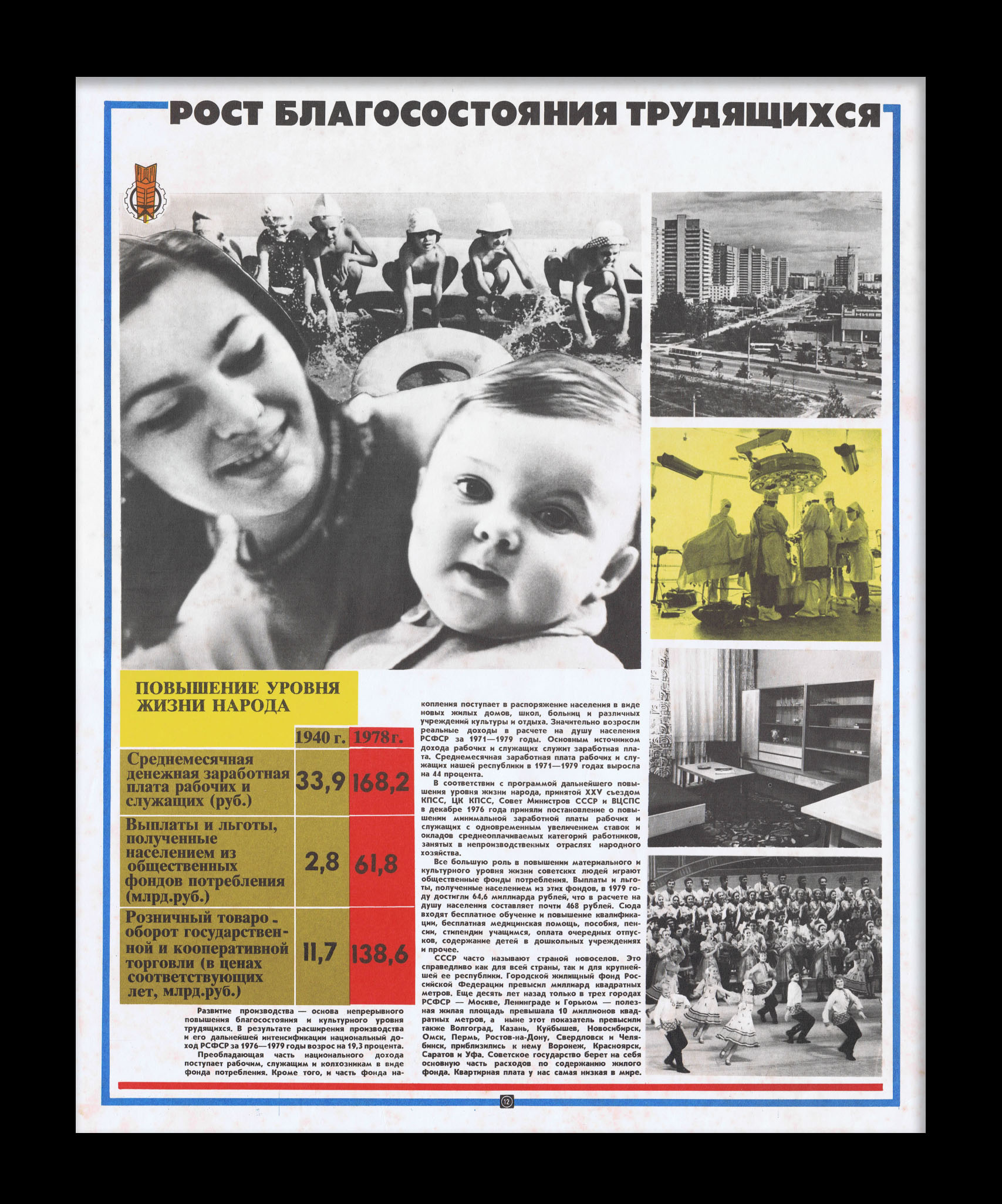 Увеличим благосостояние народа! Советский плакат Увеличим благосостояние народа! Советский плакат