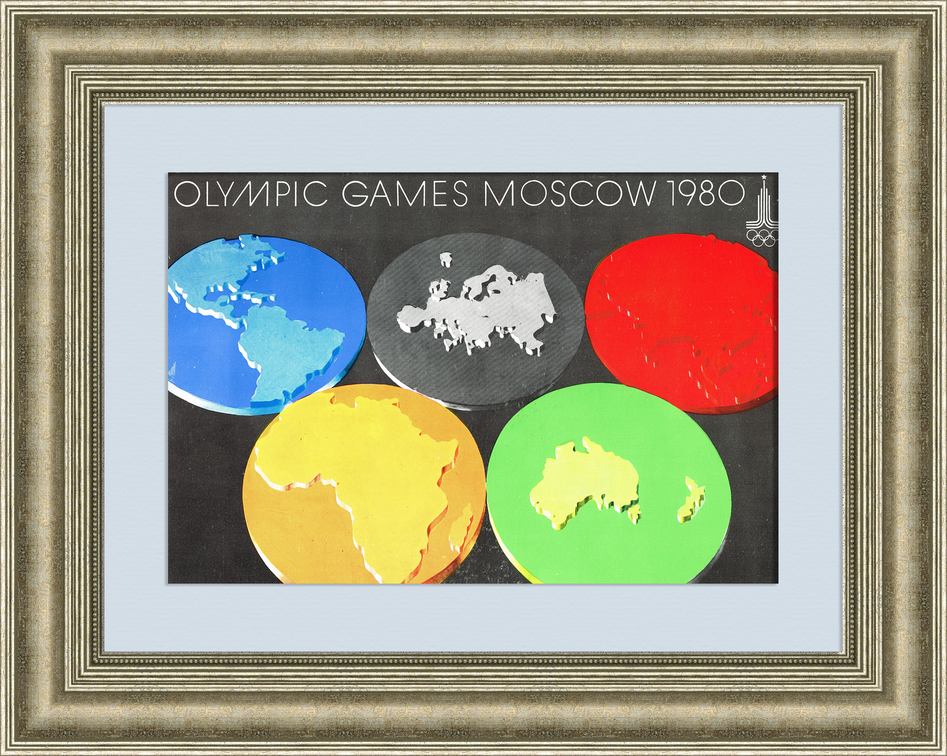 Олимпийские медали пяти континентов, советский плакат Олимпийские медали пяти континентов, советский плакат