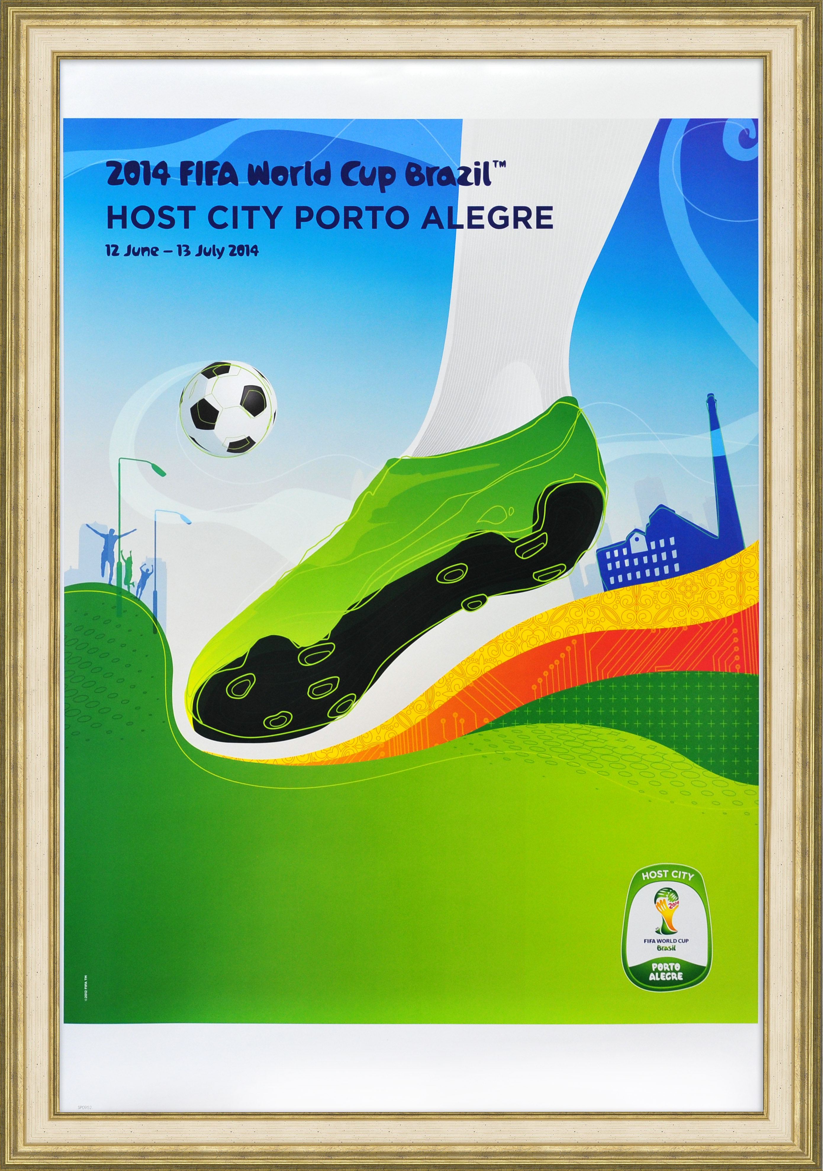 Чемпионат мира по футболу в Бразилии, Порту-Алегри. Малотиражный плакат Чемпионат мира по футболу в Бразилии, Порту-Алегри. Малотиражный плакат