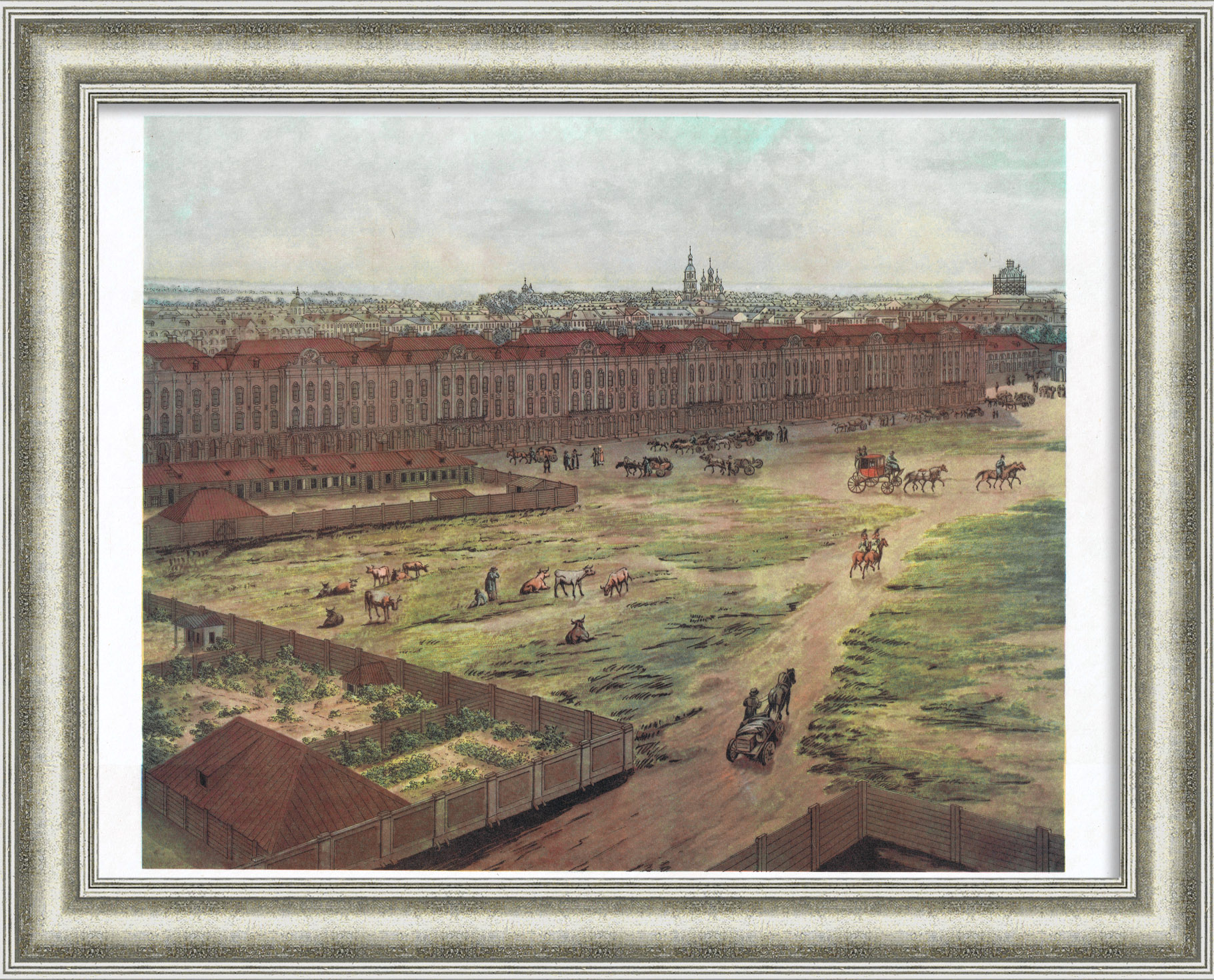 Академия наук, Васильевский остров. Репродукция Тозелли, лист 6 Академия наук, Васильевский остров. Репродукция Тозелли, лист 6