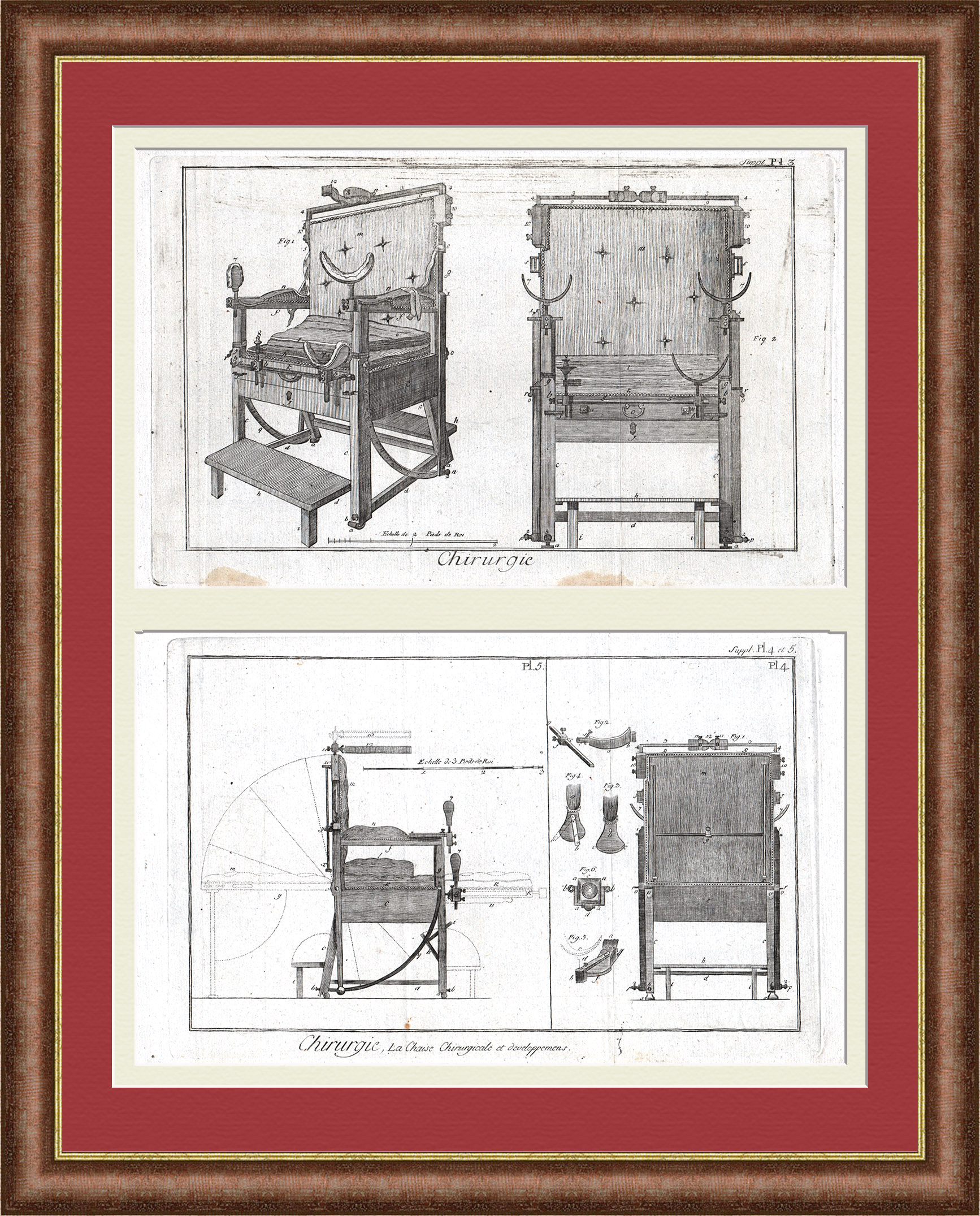Развитие хирургии: операционное кресло. Уникальная гравюра 18 века Развитие хирургии: операционное кресло. Уникальная гравюра 18 века