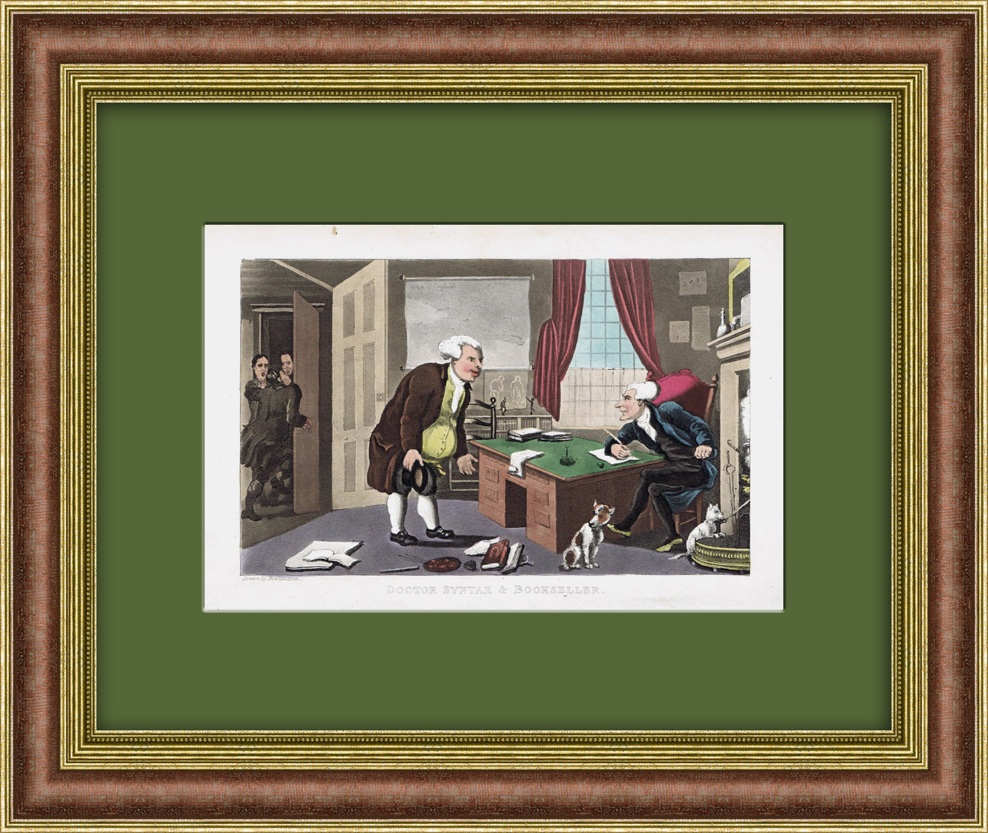 Лондон середины 19 века: разговор с книготорговцем. Литография Лондон середины 19 века: разговор с книготорговцем. Литография