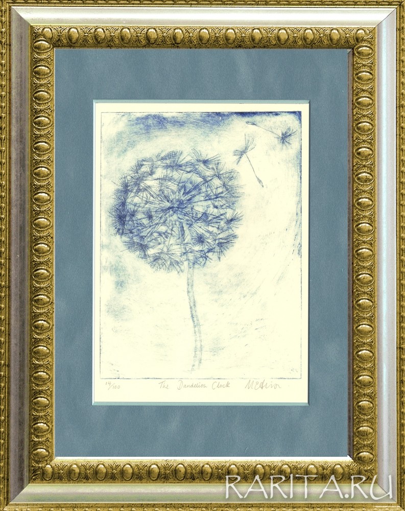 Час одуванчика. Авторская гравюра, Англия Час одуванчика. Авторская гравюра, Англия