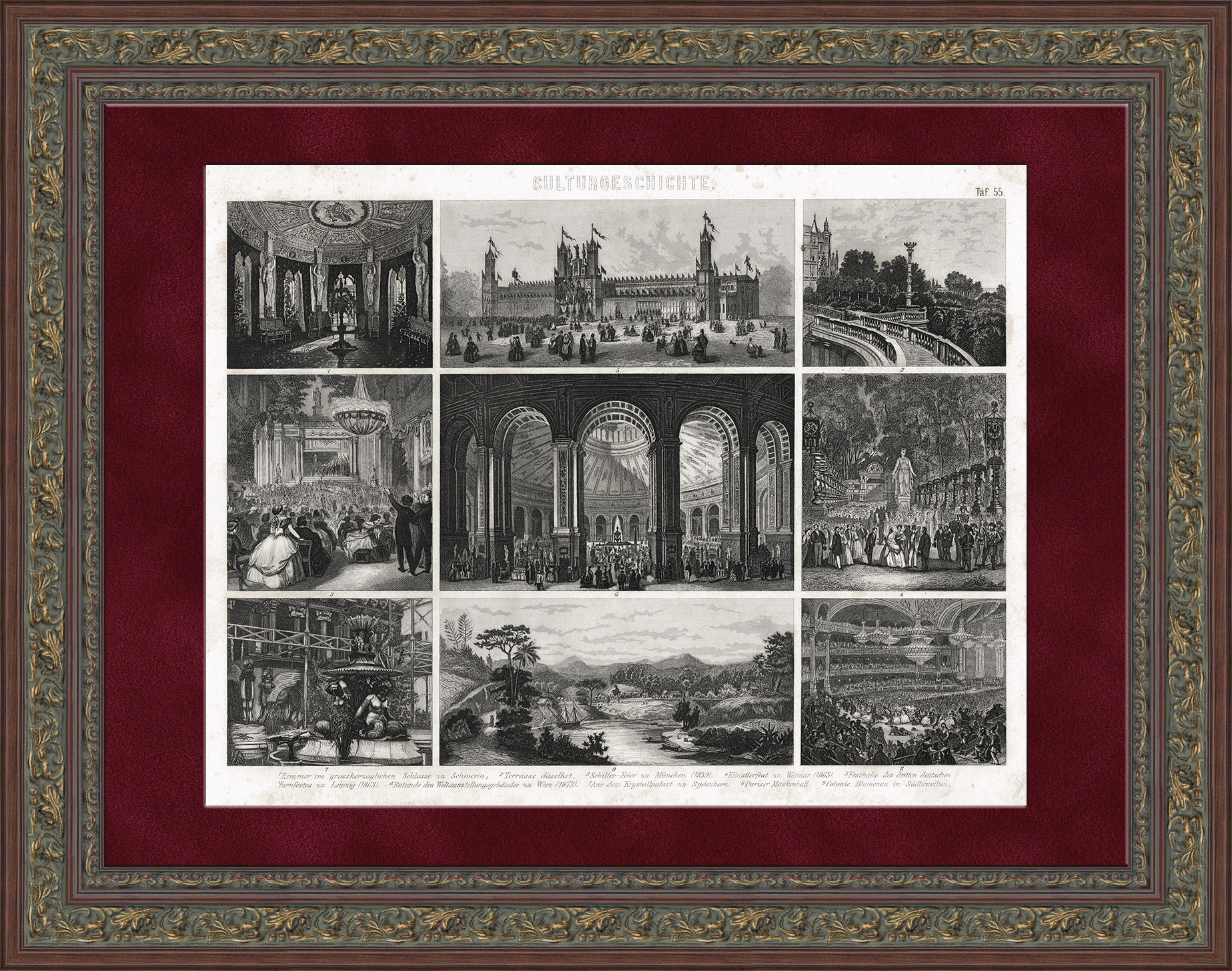 Фестивали, выставки, спорт и маскарады Западной Европы. Антикварная гравюра Фестивали, выставки, спорт и маскарады Западной Европы. Антикварная гравюра