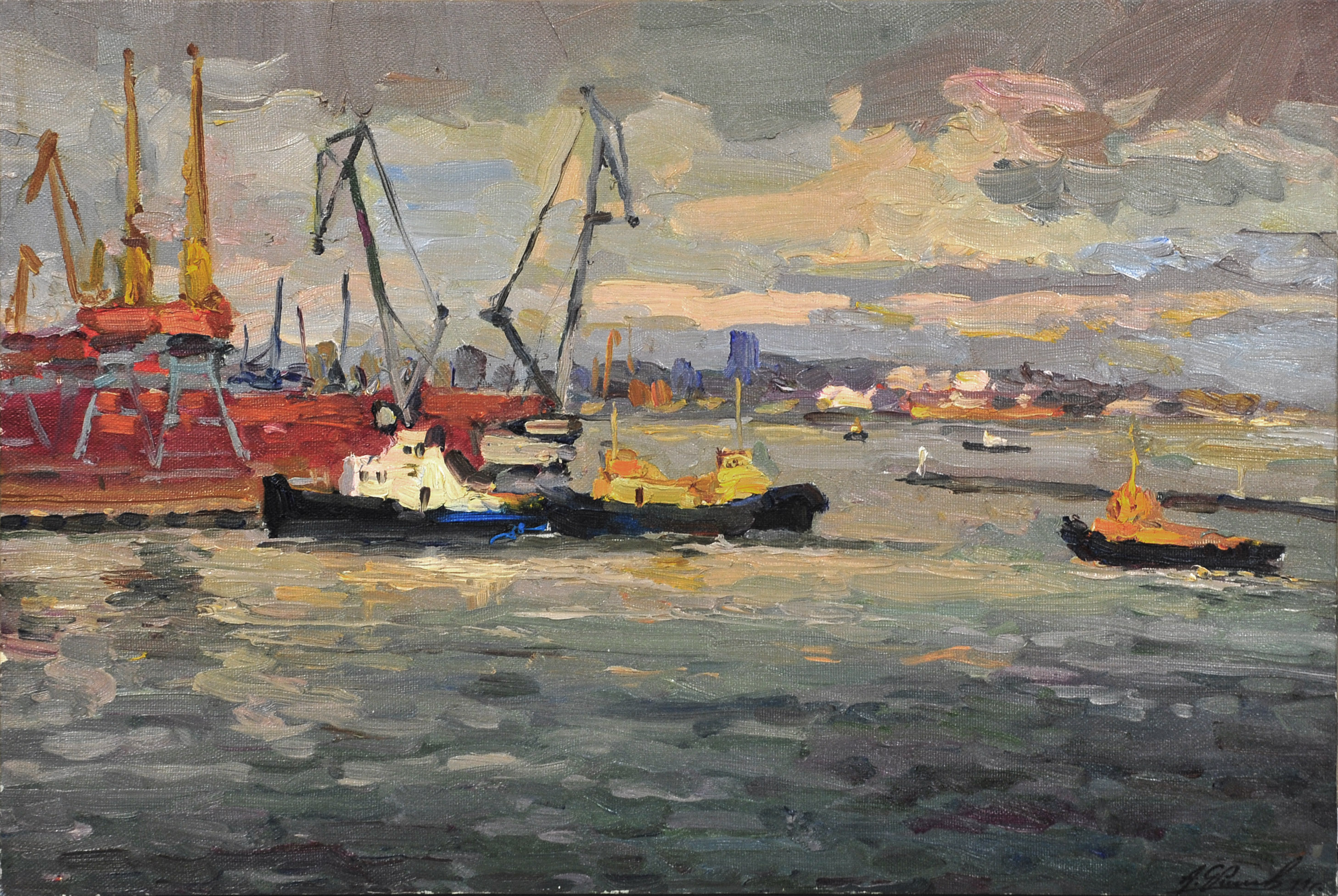 Одесский порт. Авторская живопись Одесский порт. Авторская живопись