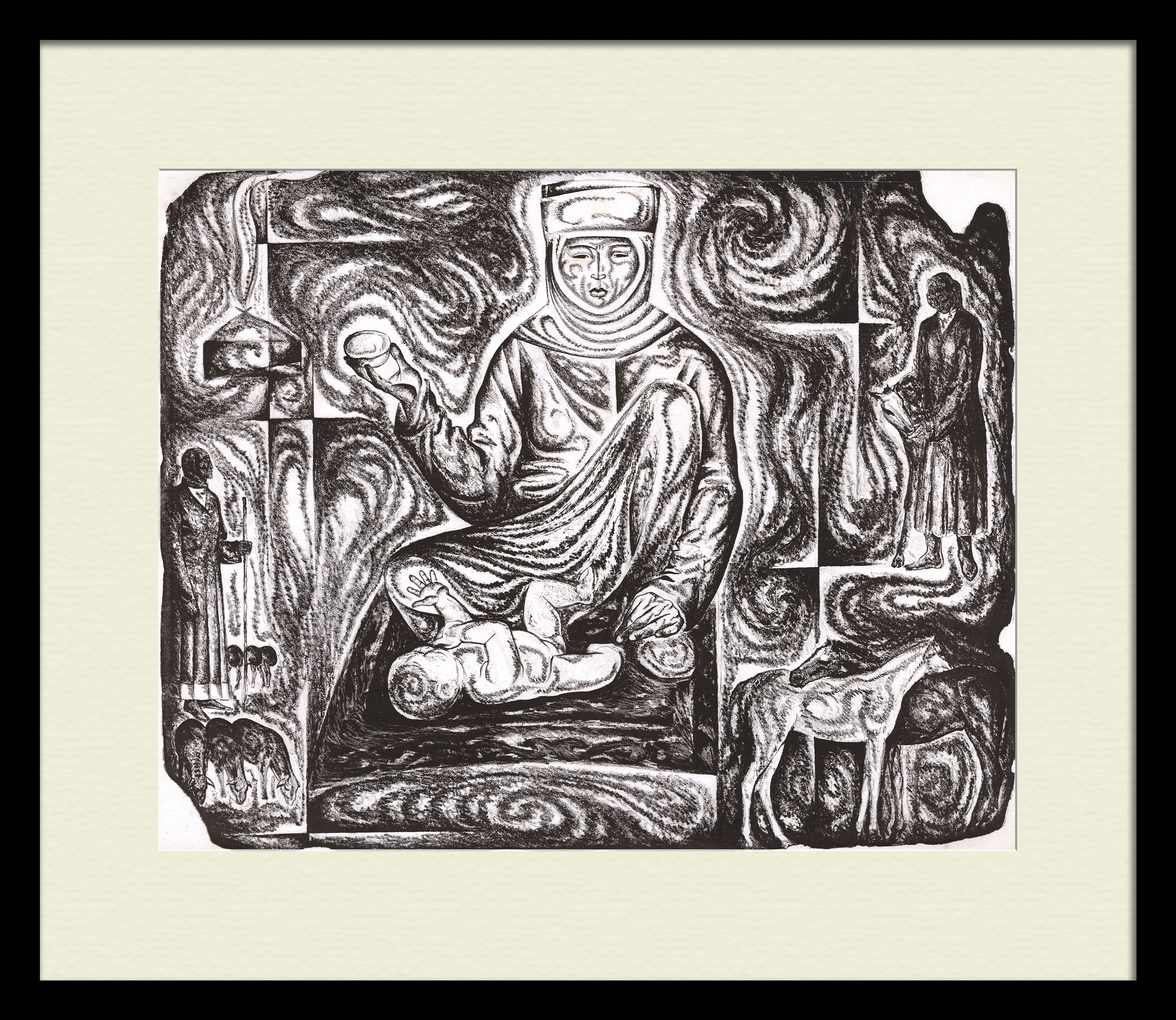 Сестра моя, Киргизия. Редкая, советская автолитография Сестра моя, Киргизия. Редкая, советская автолитография