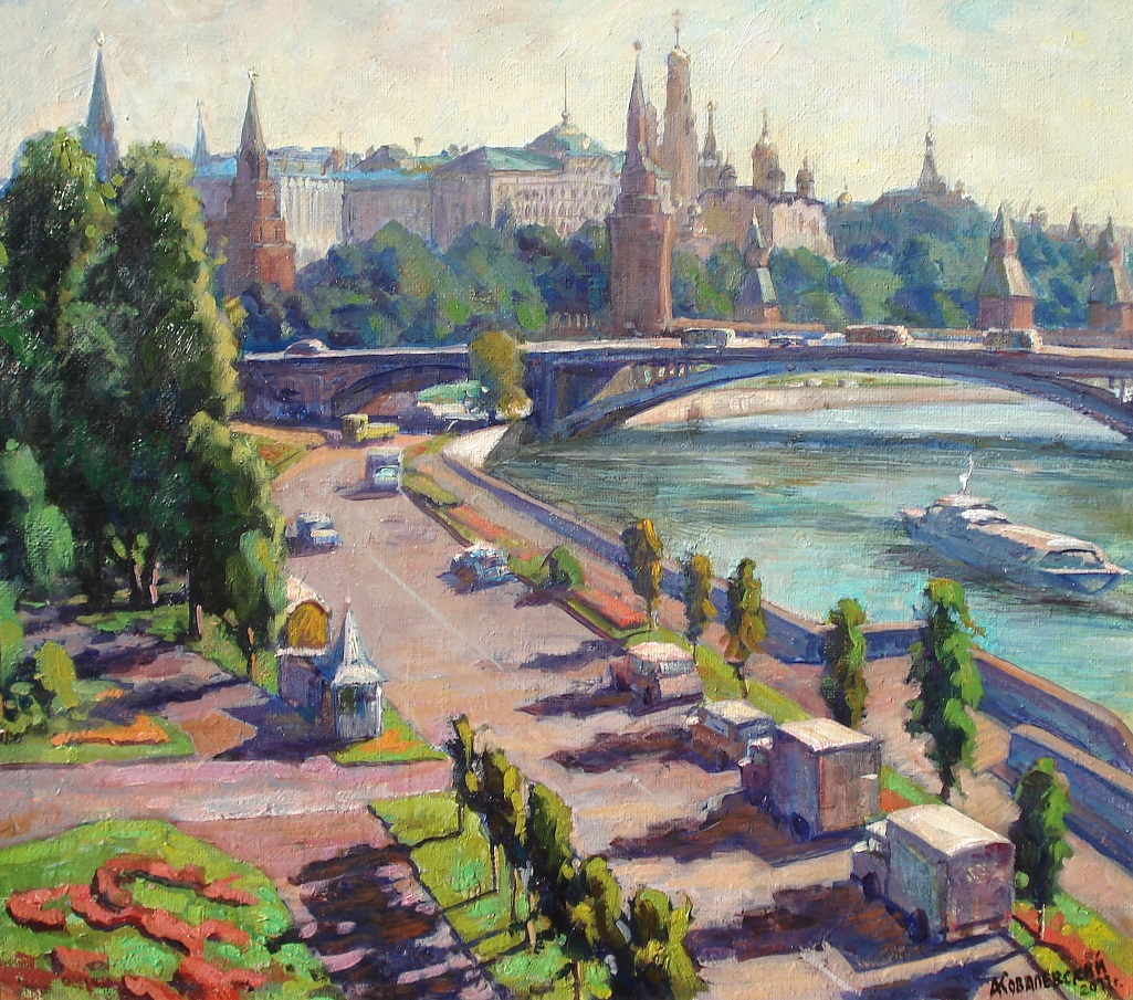 Утренний Кремль. Авторская живопись А. Ковалевского