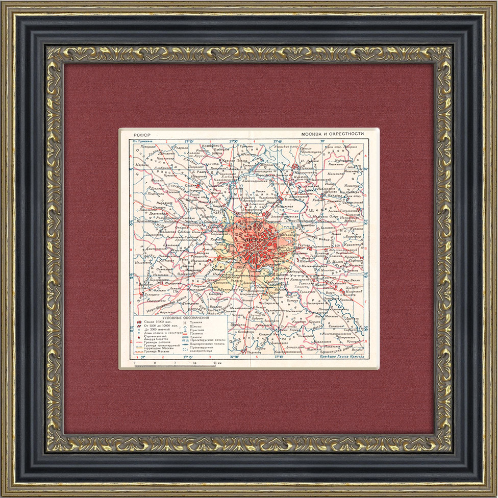 Москва и окрестности (Московская область), миниатюрная карта Москва и окрестности (Московская область), миниатюрная карта