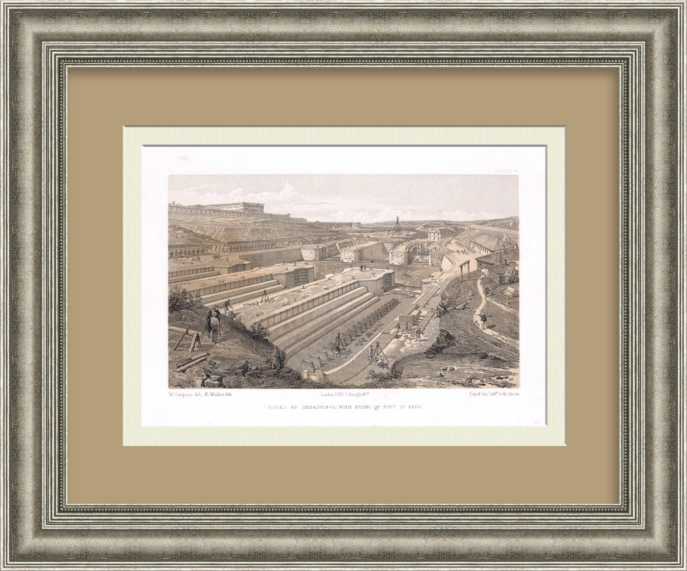 Доки в Севастополе. Литография 1856 года Доки в Севастополе. Литография 1856 года