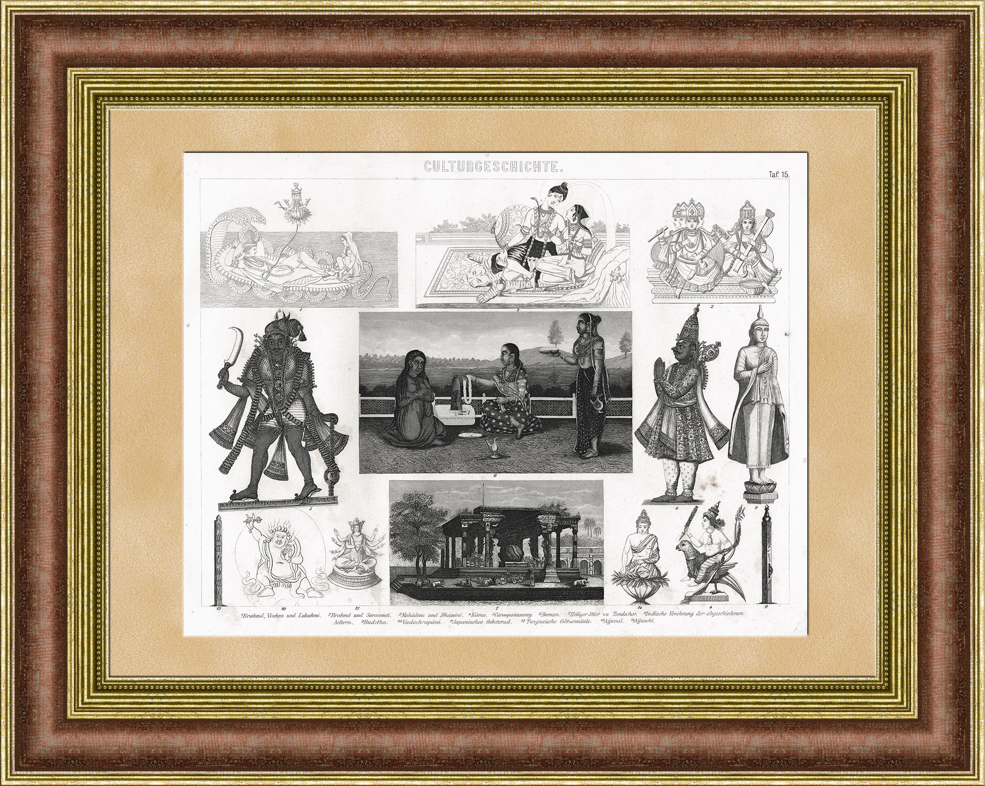 Древняя Индия: костюмы, ритуалы, пантеон. Антикварная гравюра Древняя Индия: костюмы, ритуалы, пантеон. Антикварная гравюра