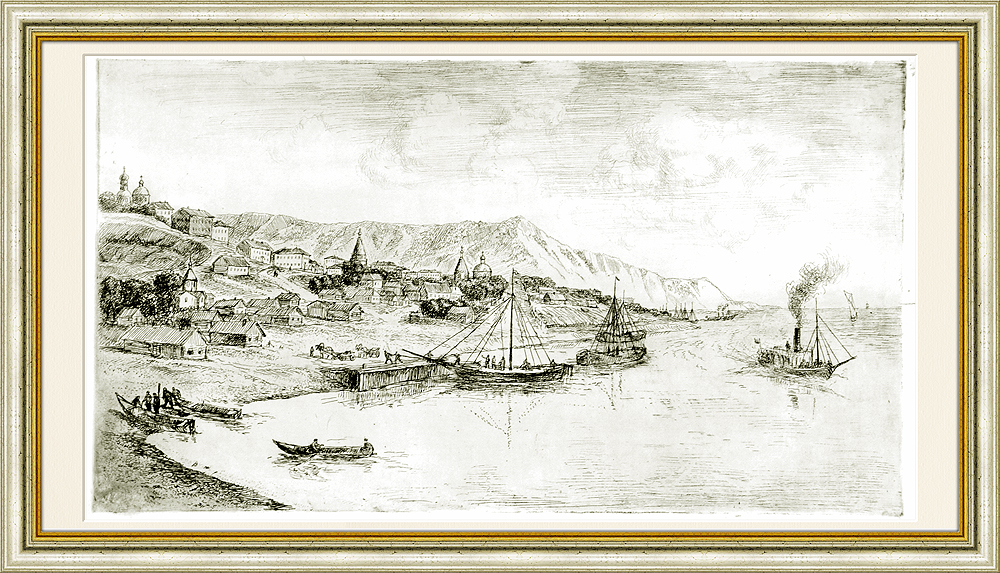 Восточная Сибирь. Большой офорт Восточная Сибирь. Большой офорт