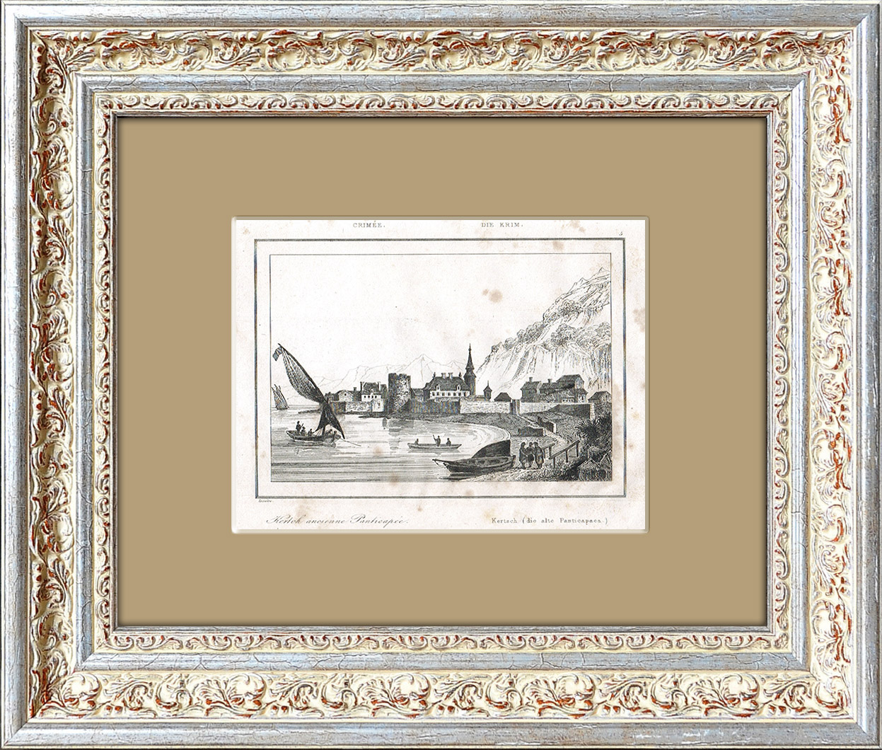 Старинный вид Керчи, Крым Старинный вид Керчи, Крым