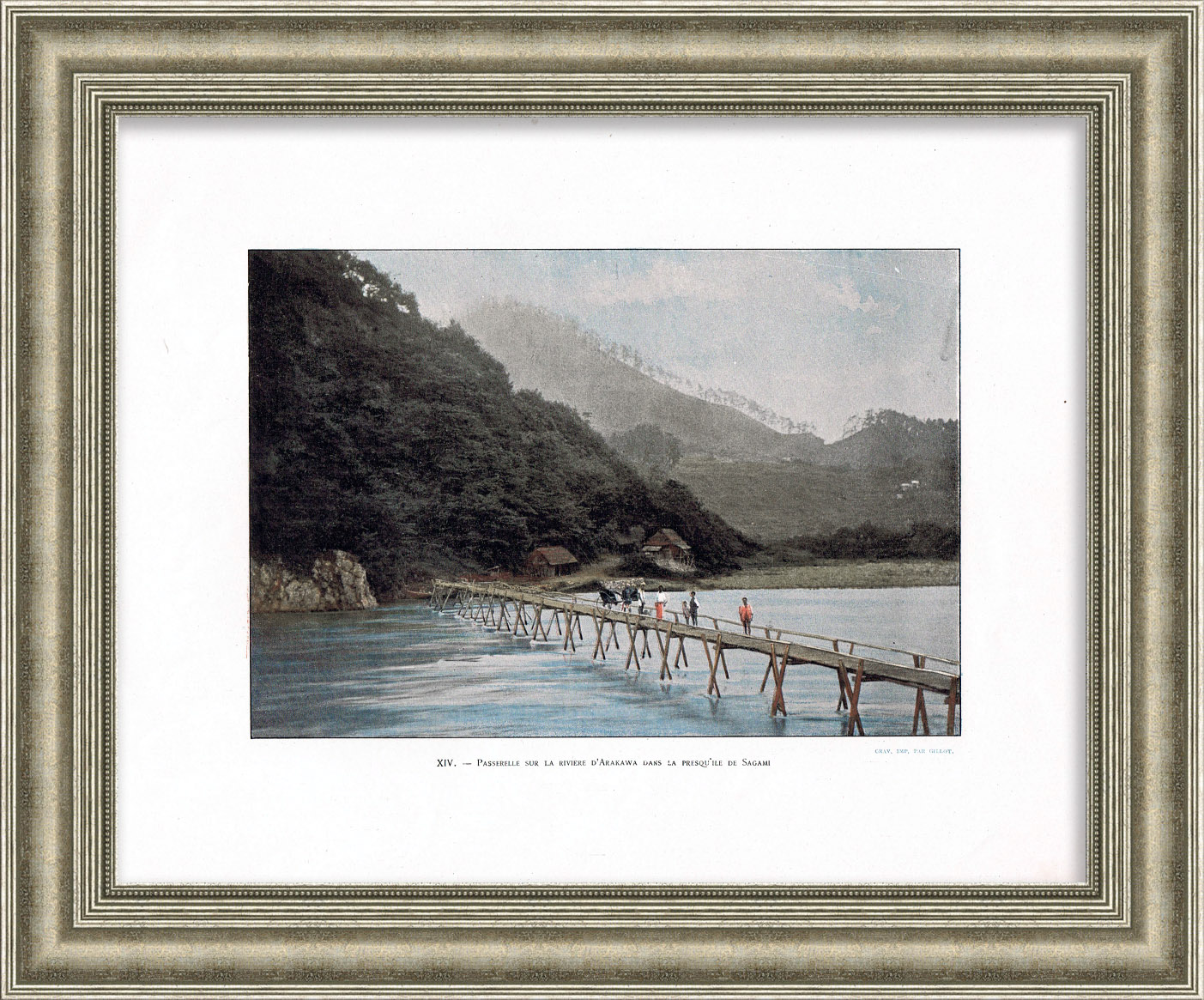 Мост через реку Аракава на полуострове Сагами, Япония. Старинная фототипия Мост через реку Аракава на полуострове Сагами, Япония. Старинная фототипия