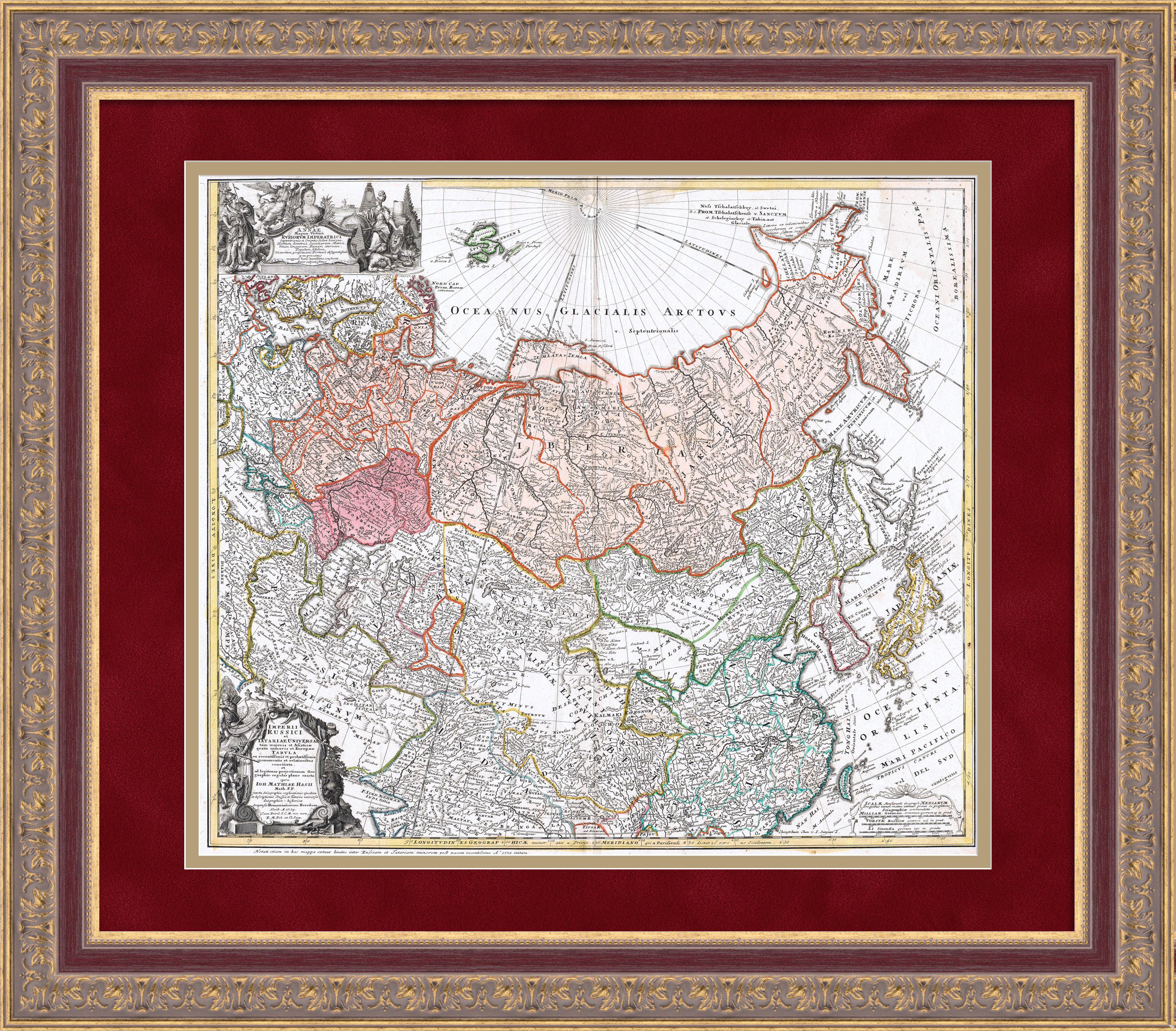 Российская империя от Финляндии до Сахалина. Антикварная карта 1739 года Российская империя от Финляндии до Сахалина. Антикварная карта 1739 года